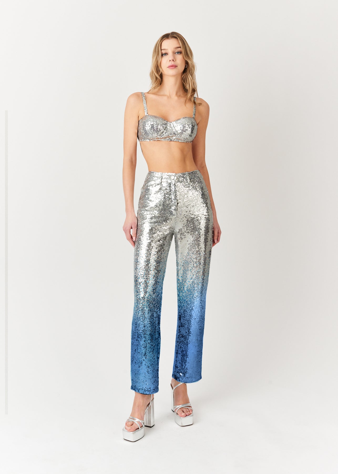 DUA CLASSIC HIGH SHINE SEQUIN PANTS-ALJH0098PANT