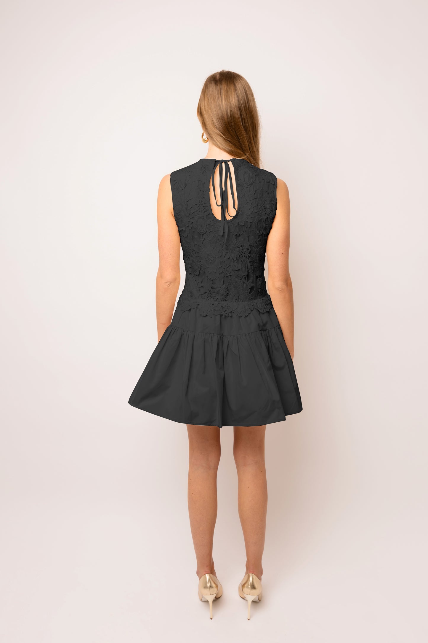 Frida Sleeveless Crochet Mini Dress-ALJH0261