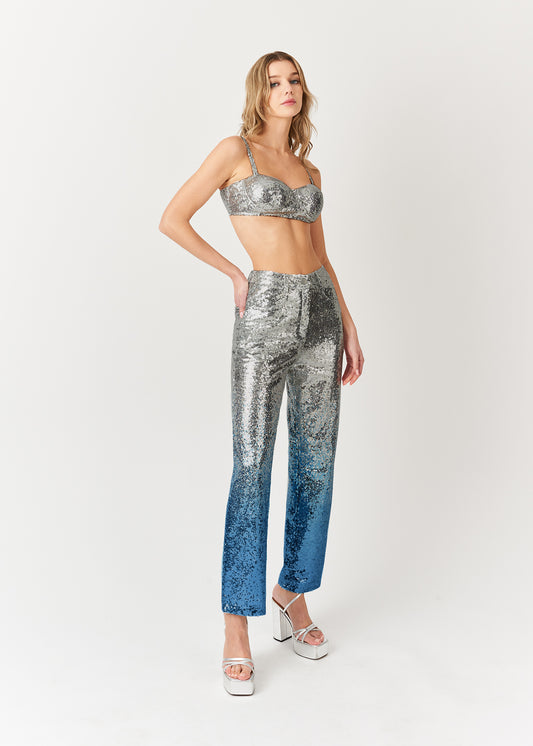DUA CLASSIC HIGH SHINE SEQUIN PANTS-ALJH0098PANT