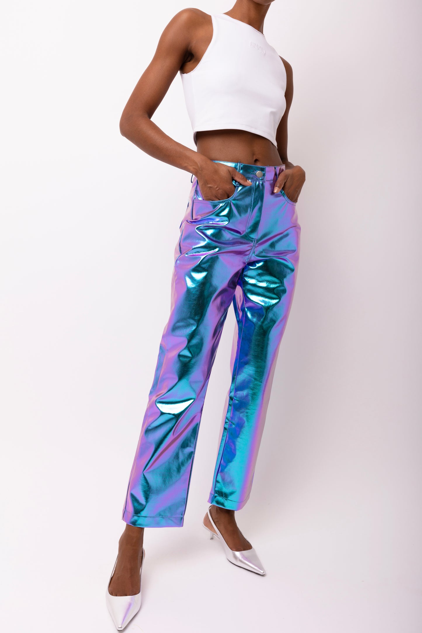 LUPE OMBRE METALLIC TROUSERS-DB002