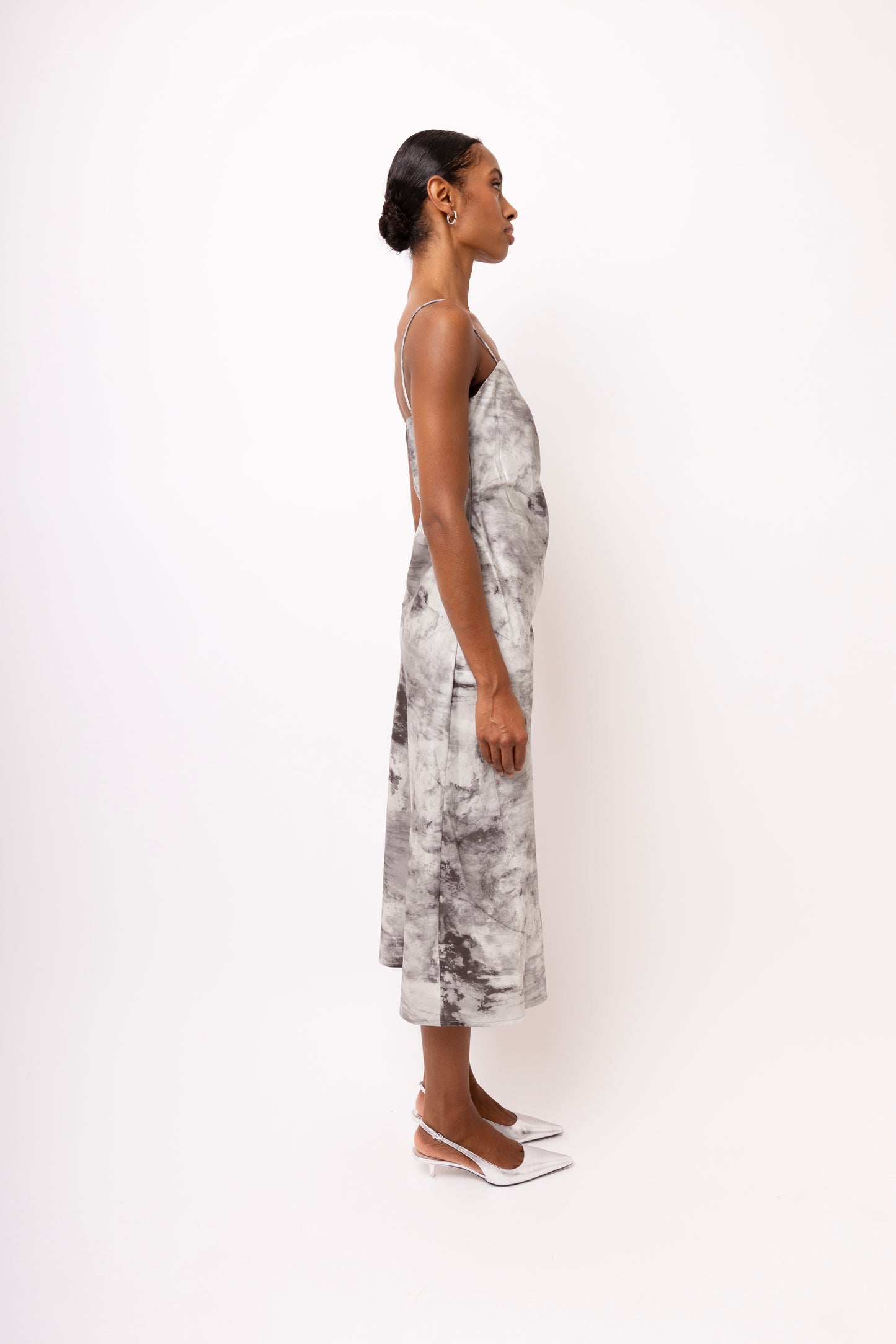 Ramona Thin Spaghetti Strap Bandeau Midi Dress-ALUS003