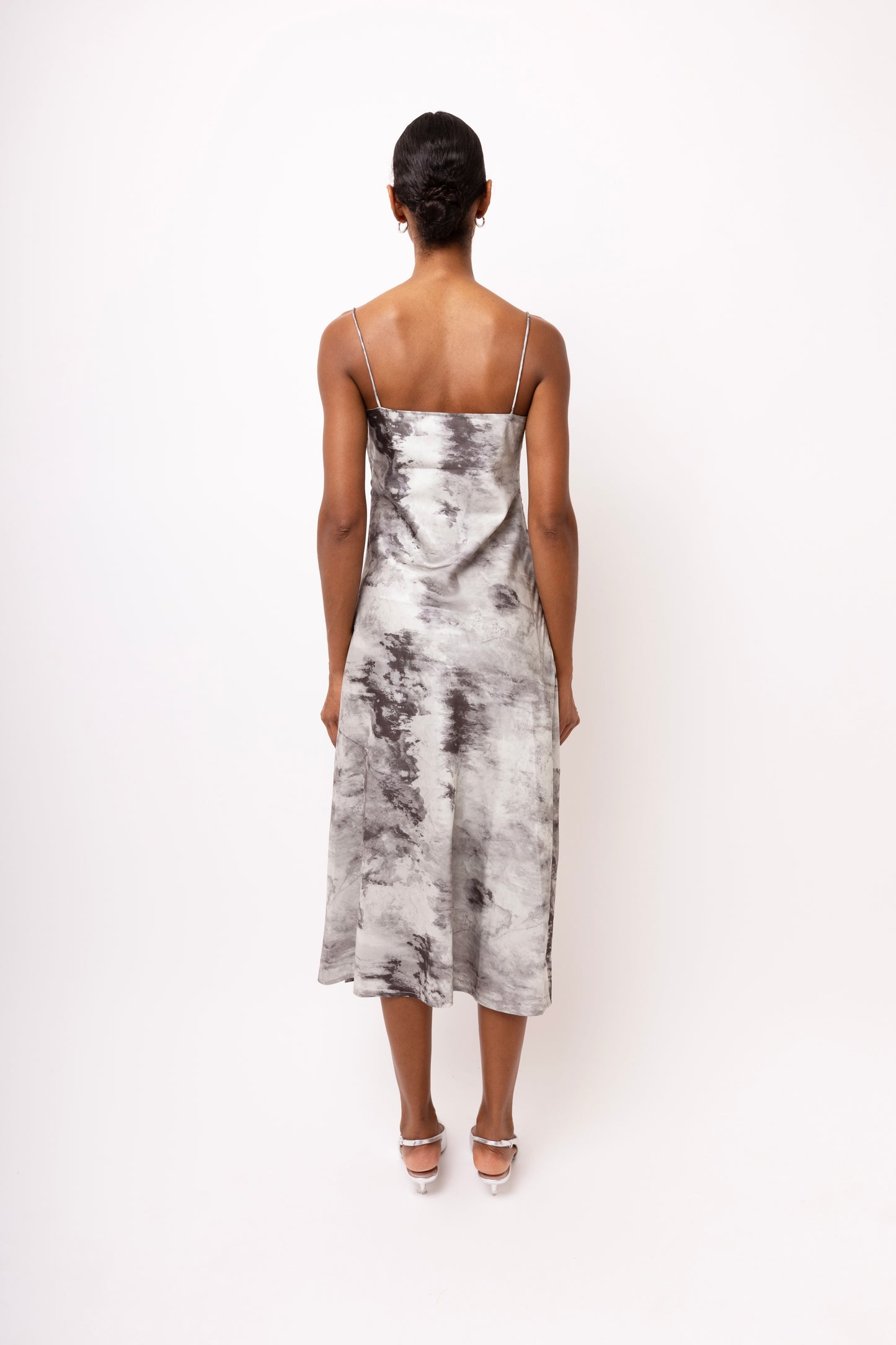 Ramona Thin Spaghetti Strap Bandeau Midi Dress-ALUS003