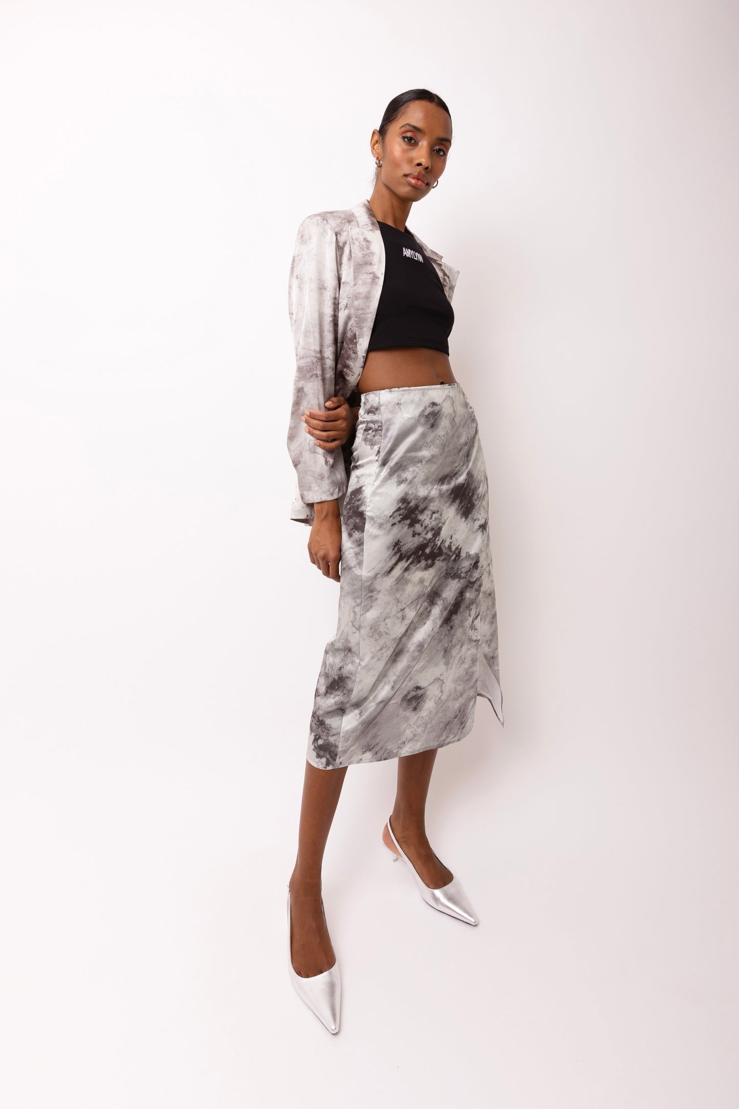 Ramona Graphic Print Midi Skirt-ALUS002