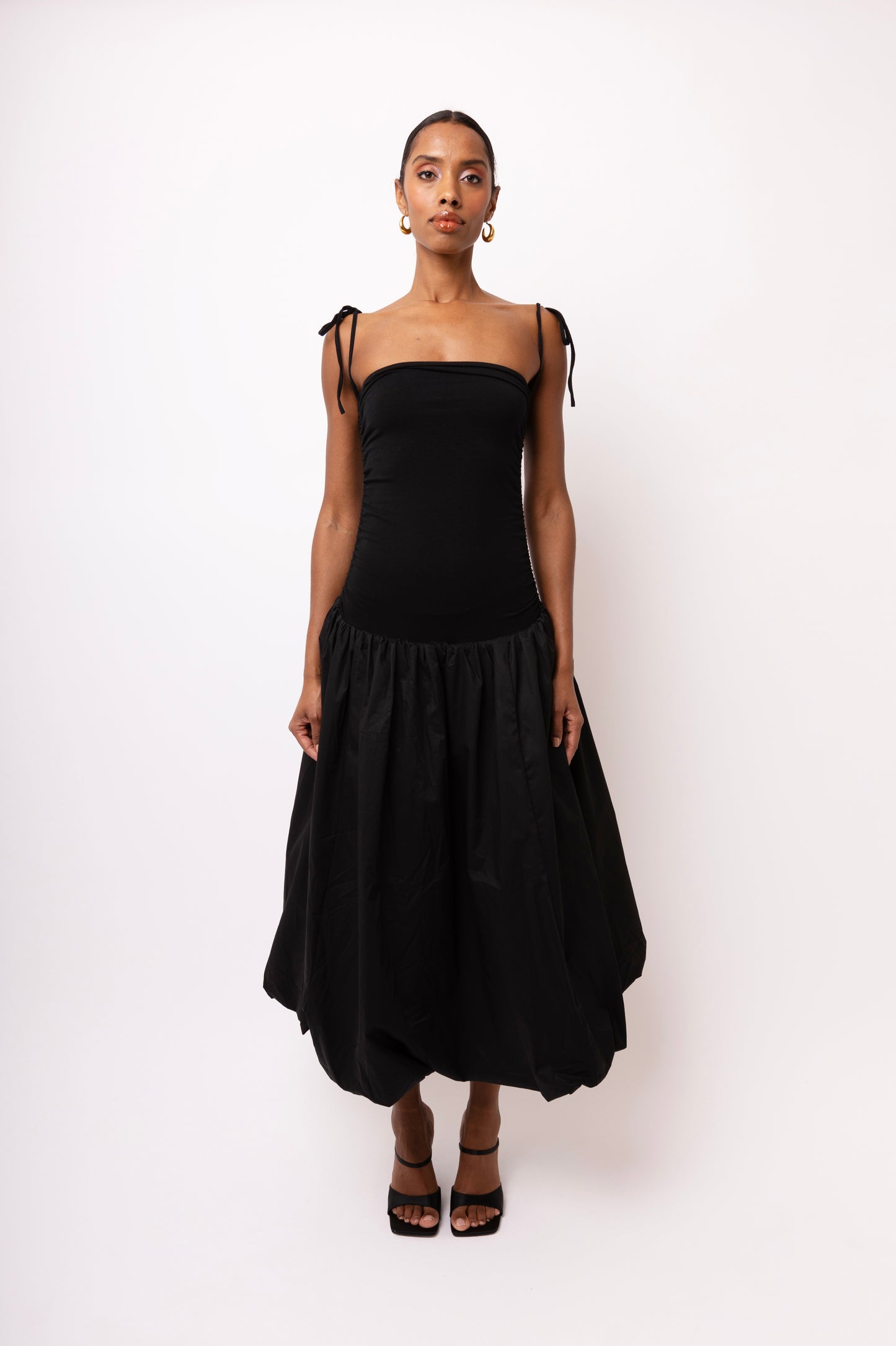 Alexa Black Puffball Dress-2750