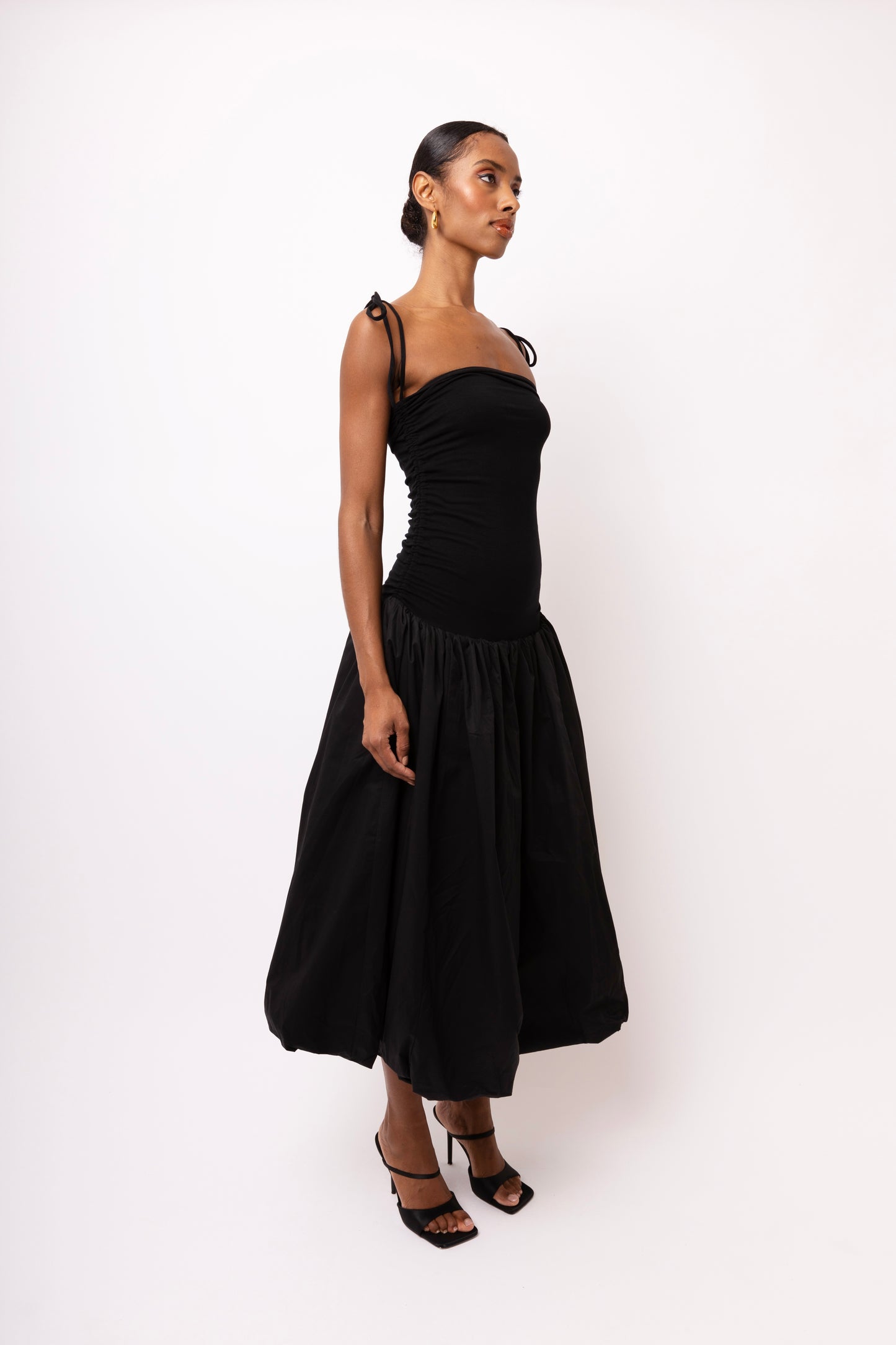 Alexa Black Puffball Dress-2750