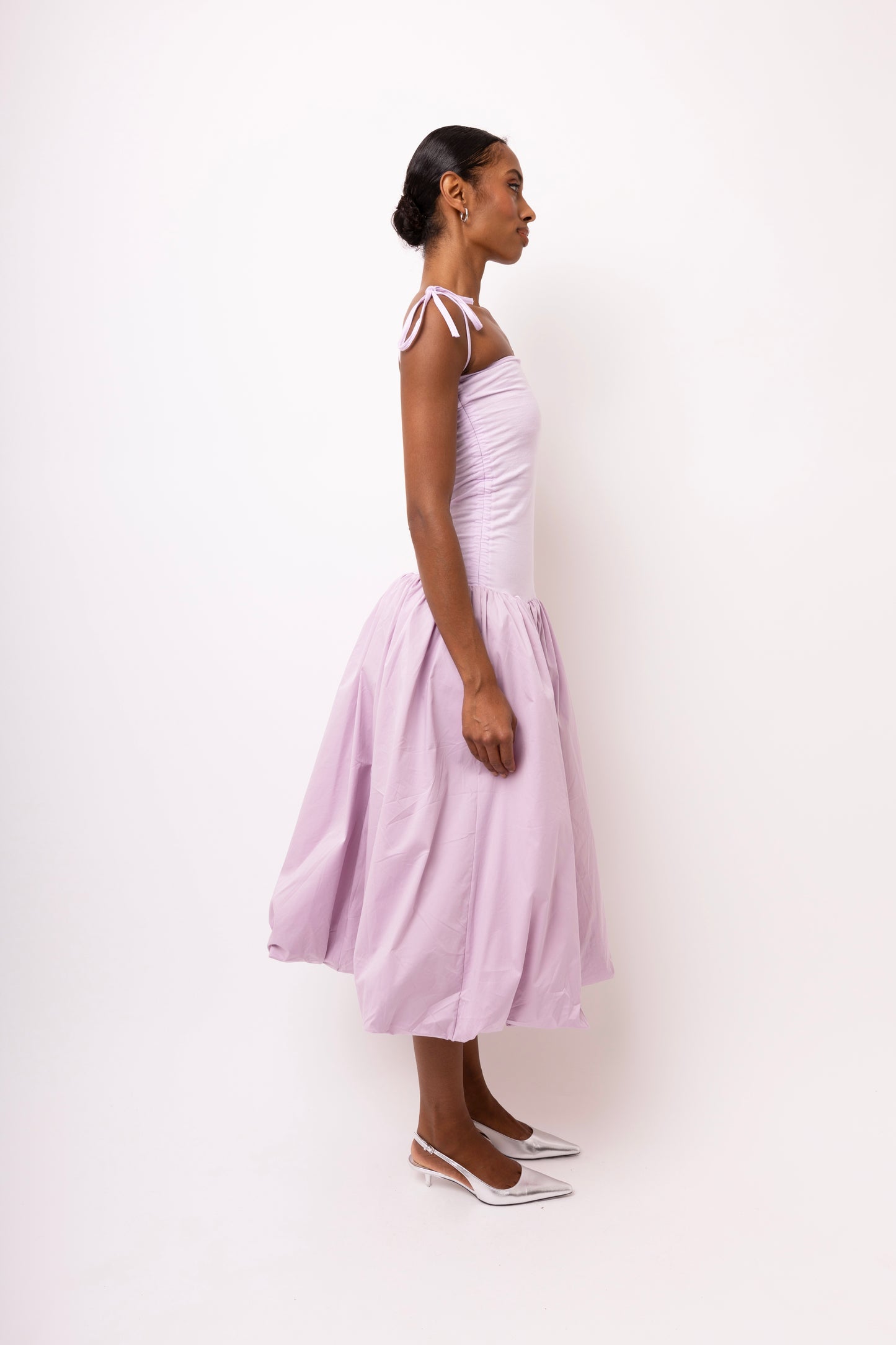 ALEXA LILAC PUFFBALL DRESS-AL2750