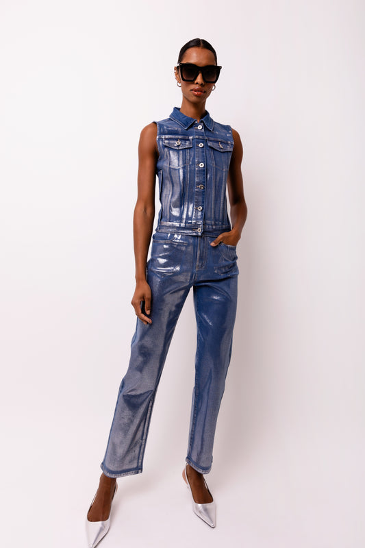Soho Stretch Metallic Denim Pants-ALCM0003