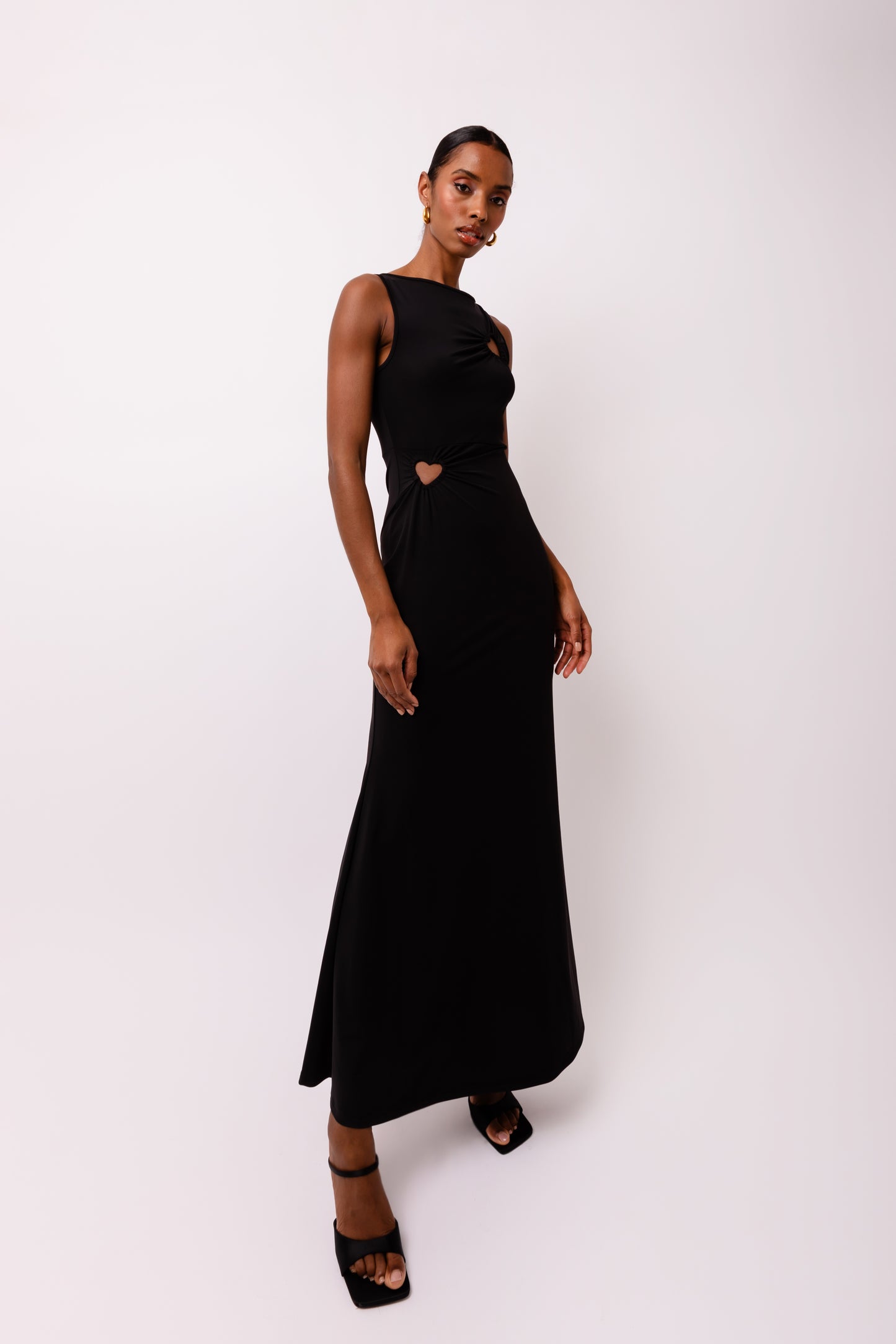 Harlie Heart Cut Out Maxi Dress-ALLW012