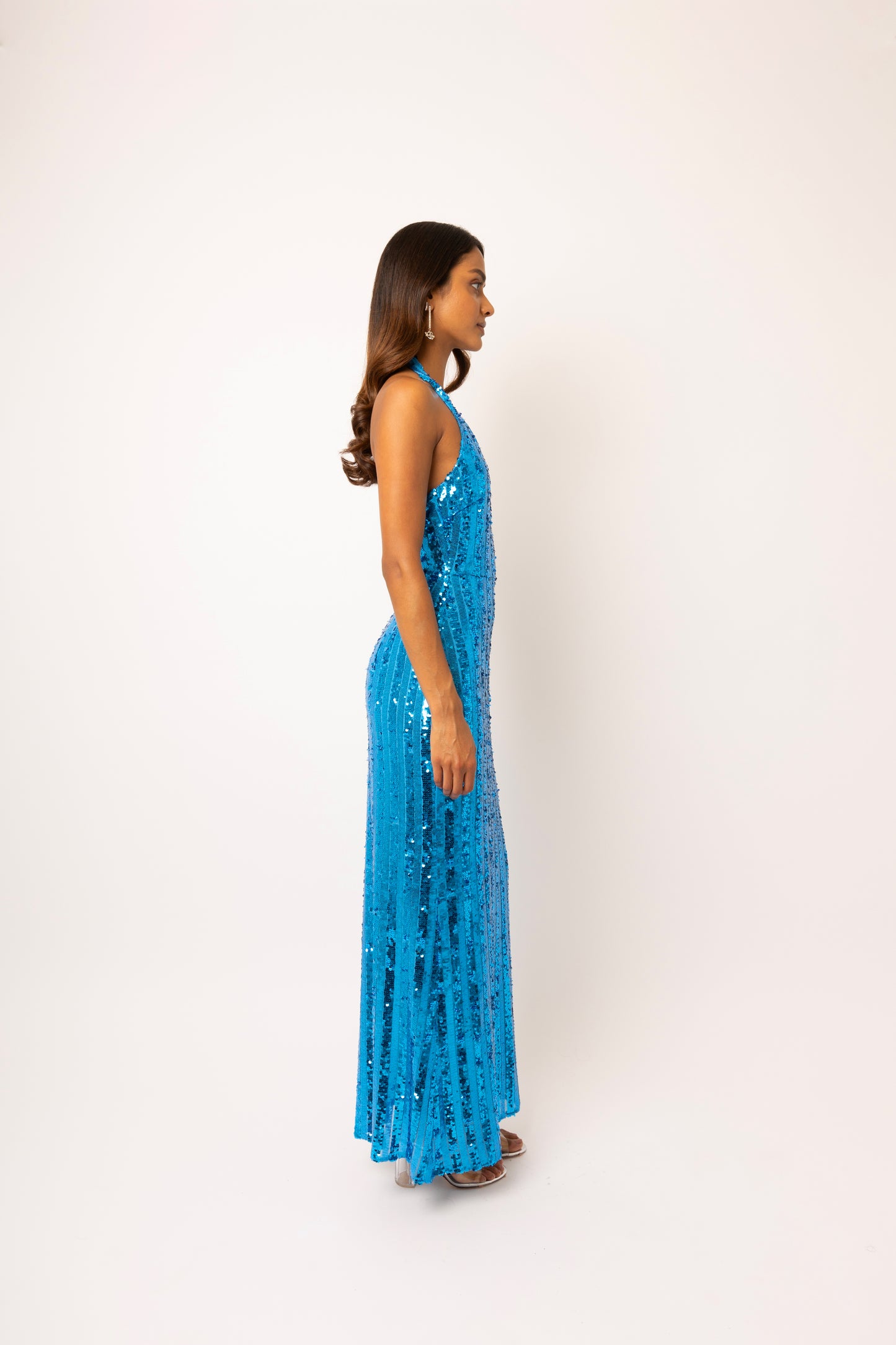 Shiloh Blue Sequin Maxi Dress-ALLW044-1