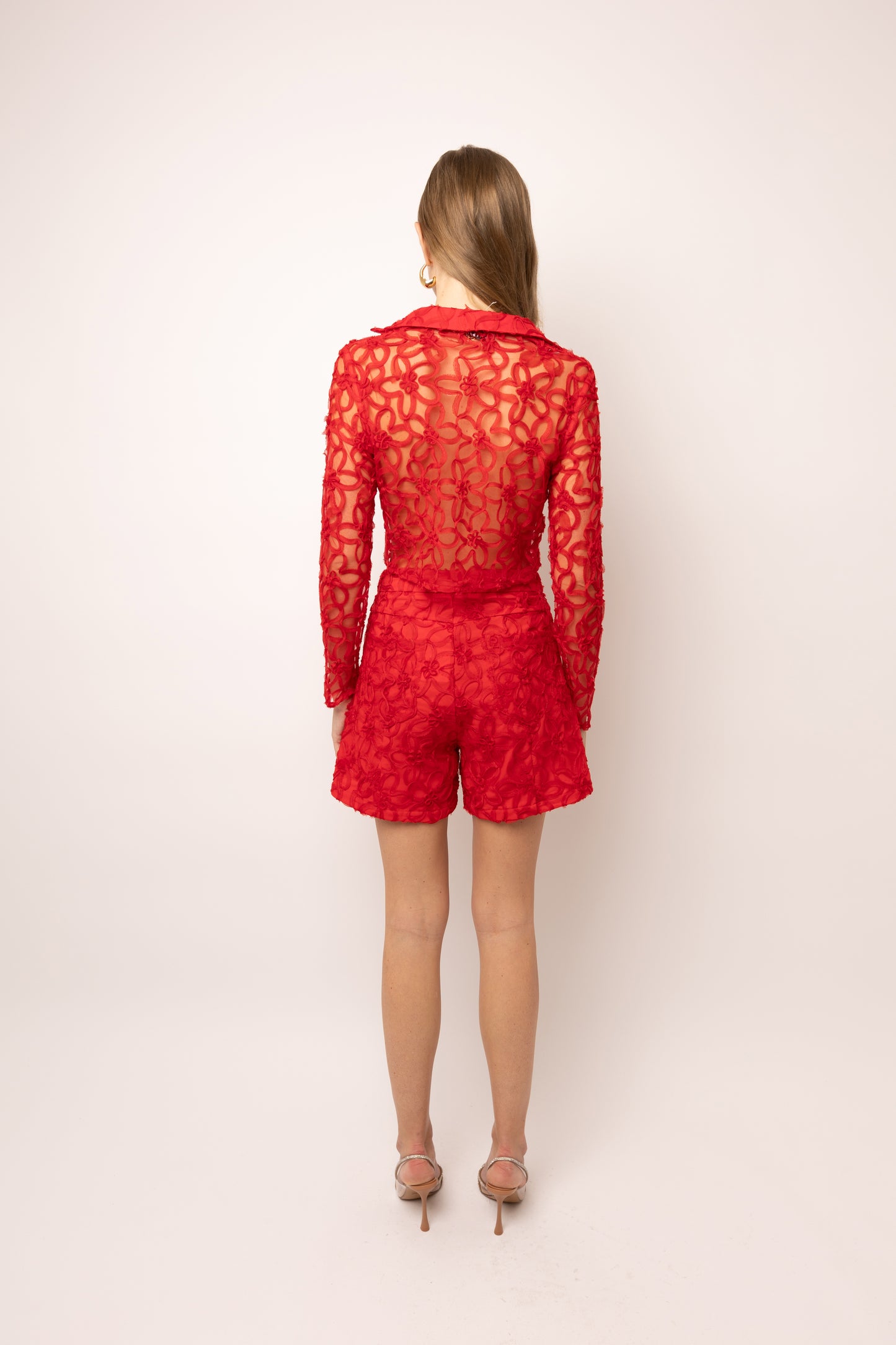 Sunnie Red Floral Blouse-ALCM031