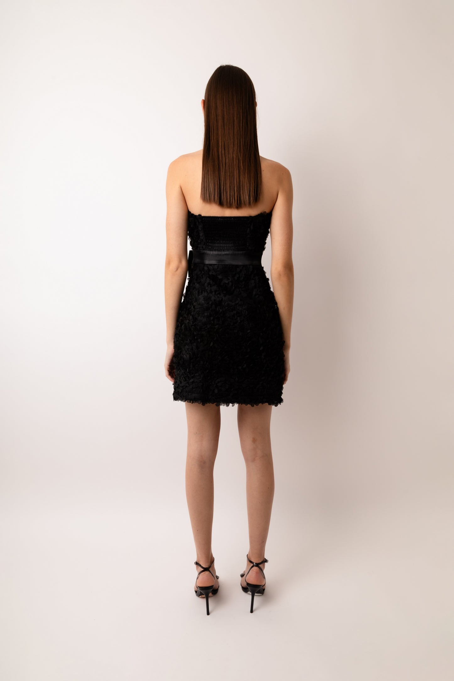 Rosa Bow Detail Fitted Bandeau Mini Dress-ALJH0246