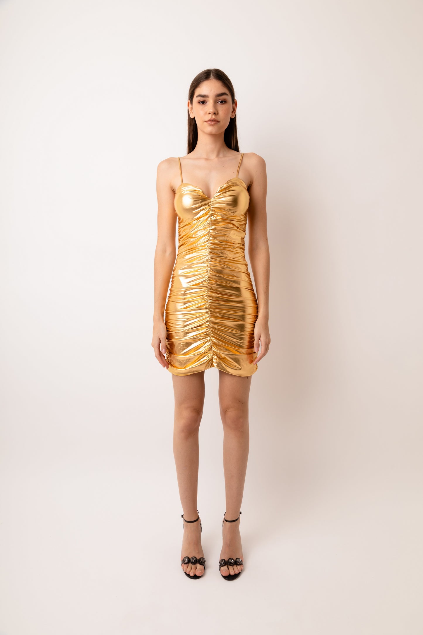 Yaya Ruched Stretch Mini Dress-ALJH0239