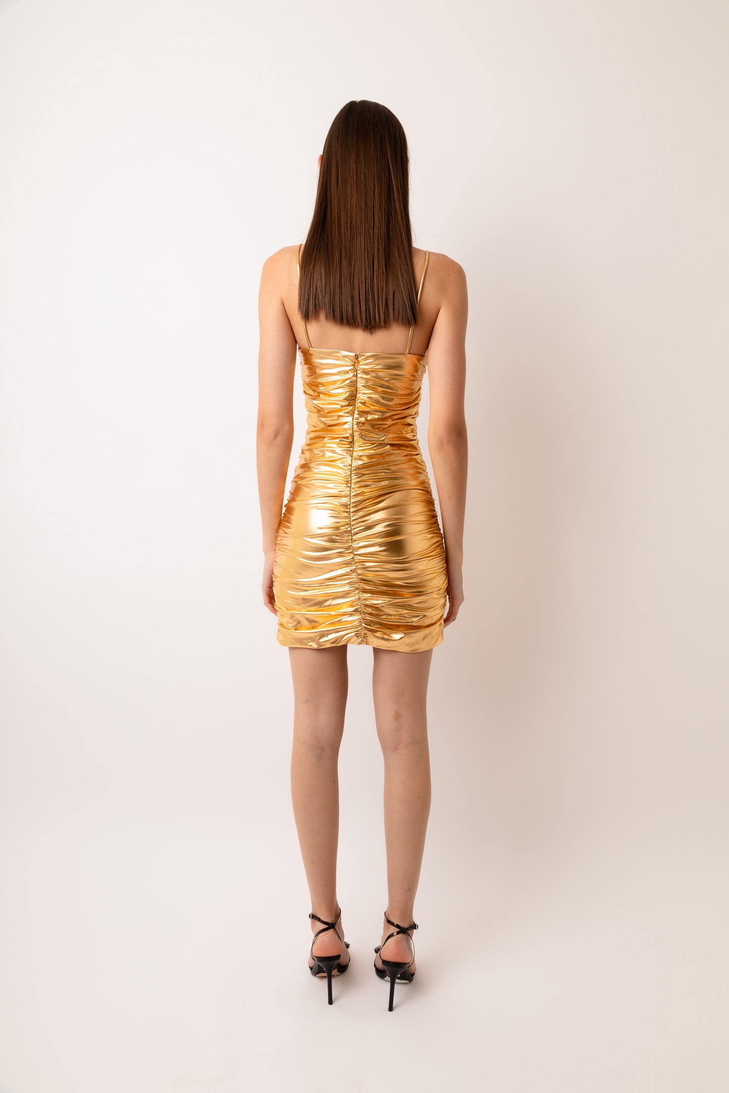 Yaya Ruched Stretch Mini Dress-ALJH0239