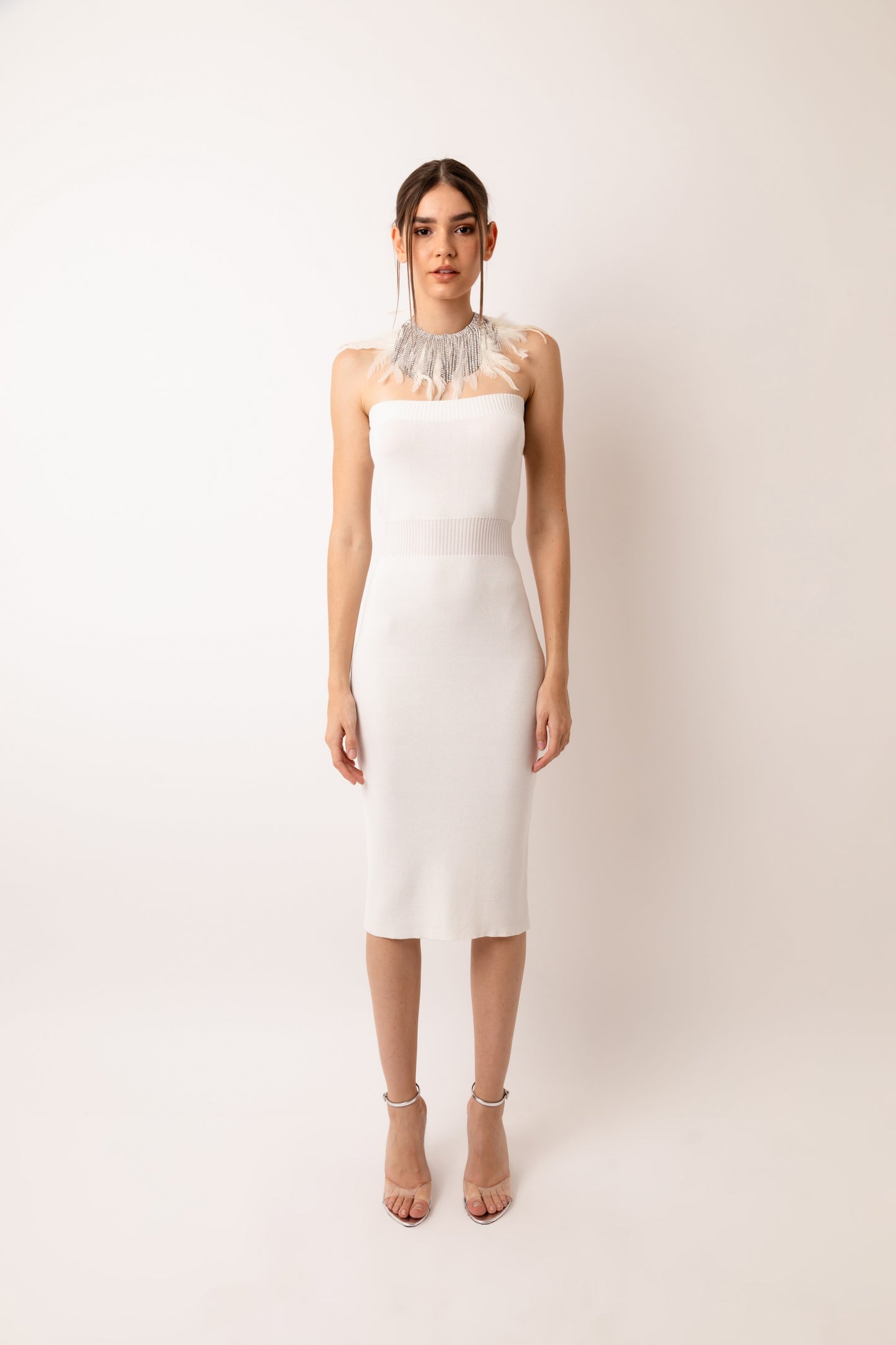 Sydney Knit Bandeau Midi Dress-ALSS004