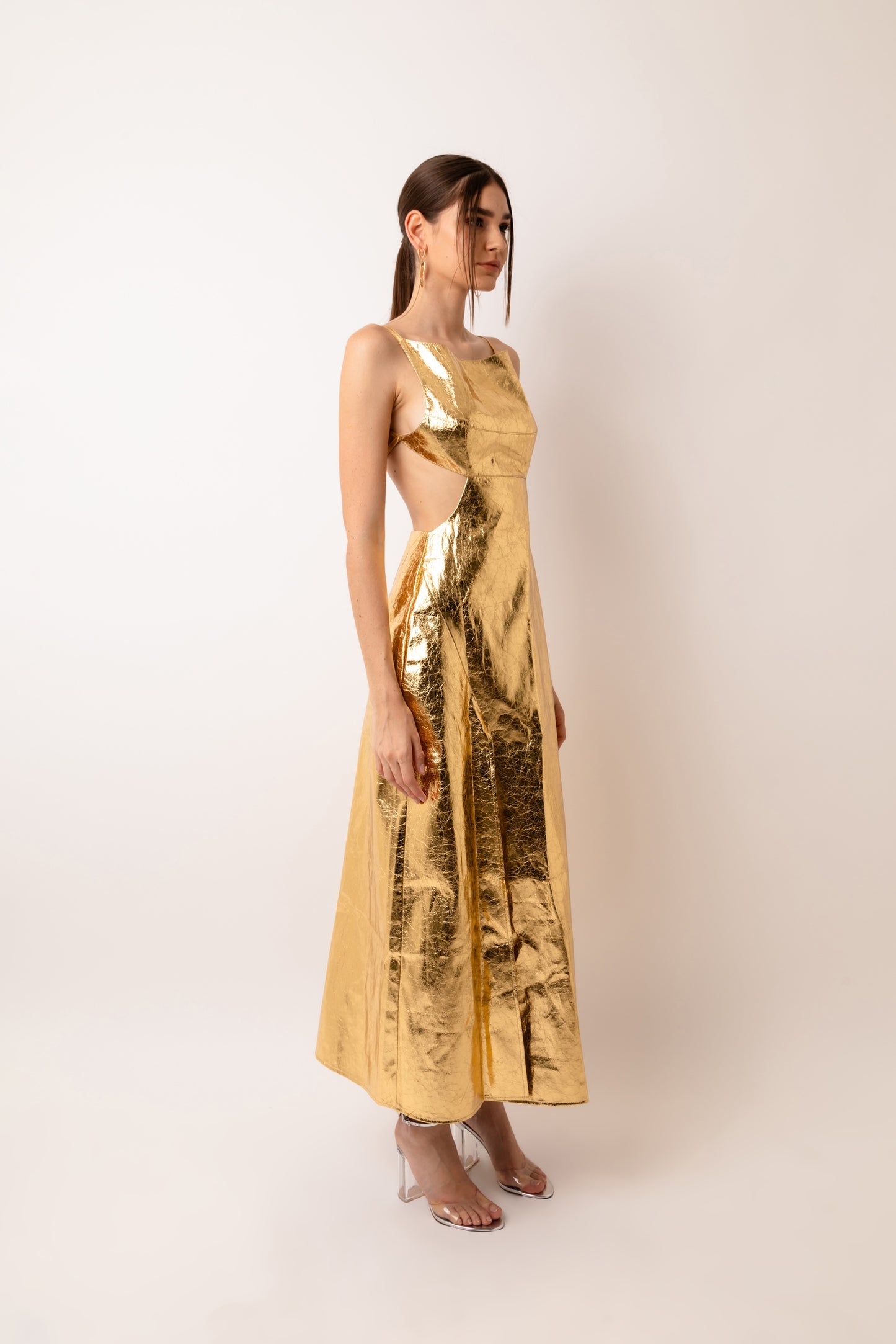 Jennifer Gold Metallic Maxi Dress-ALJH0173