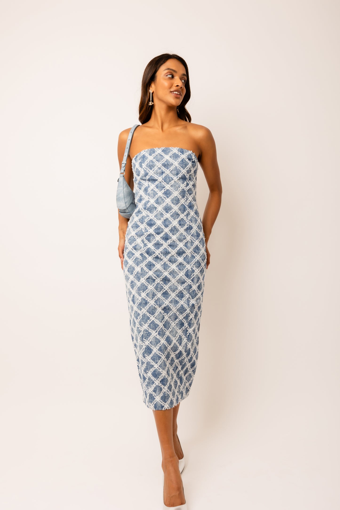 Bronte Denim Bandeau Dress-ALLW073