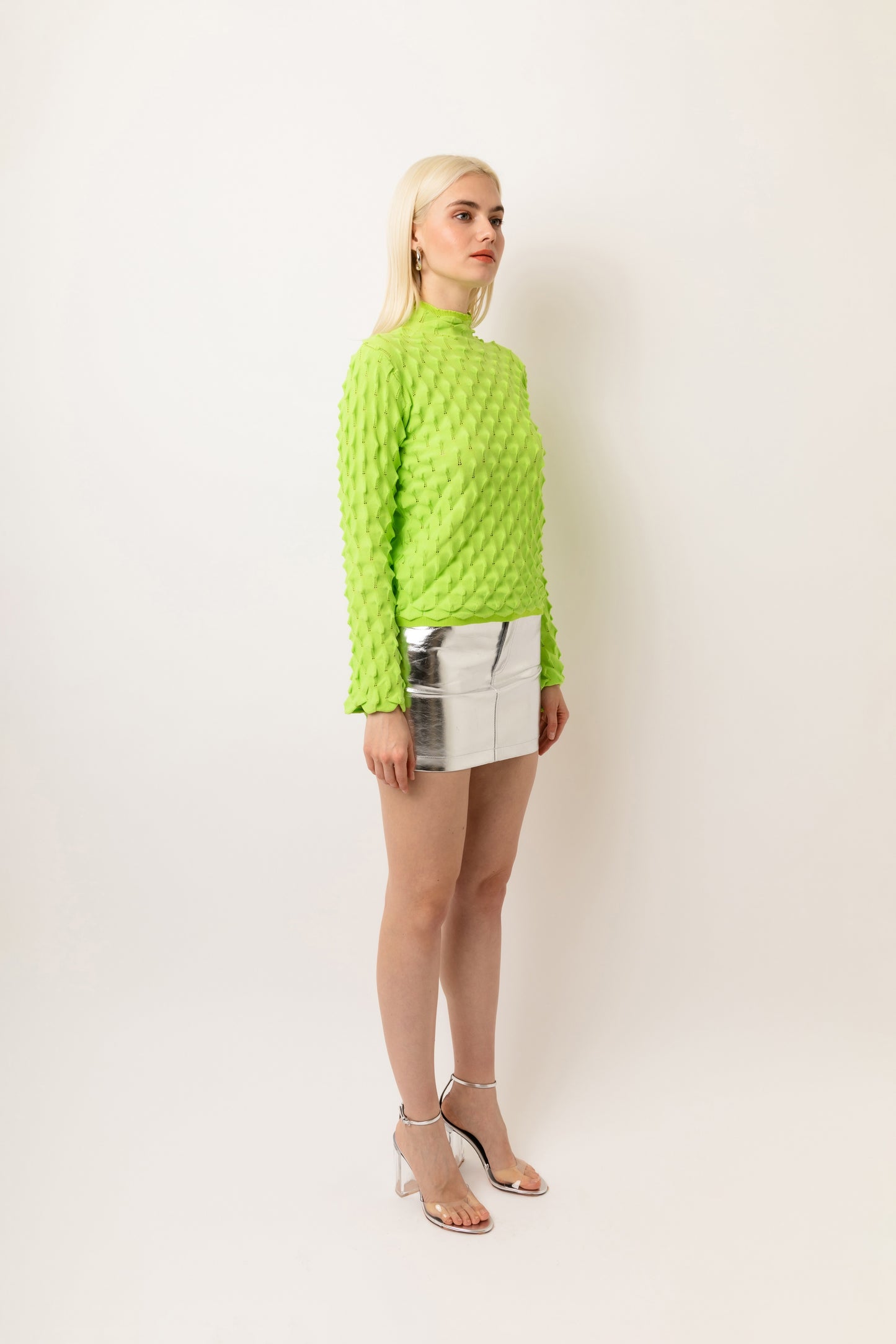 Fitted Long Sleeve Bobble Jumper-ALJH0187