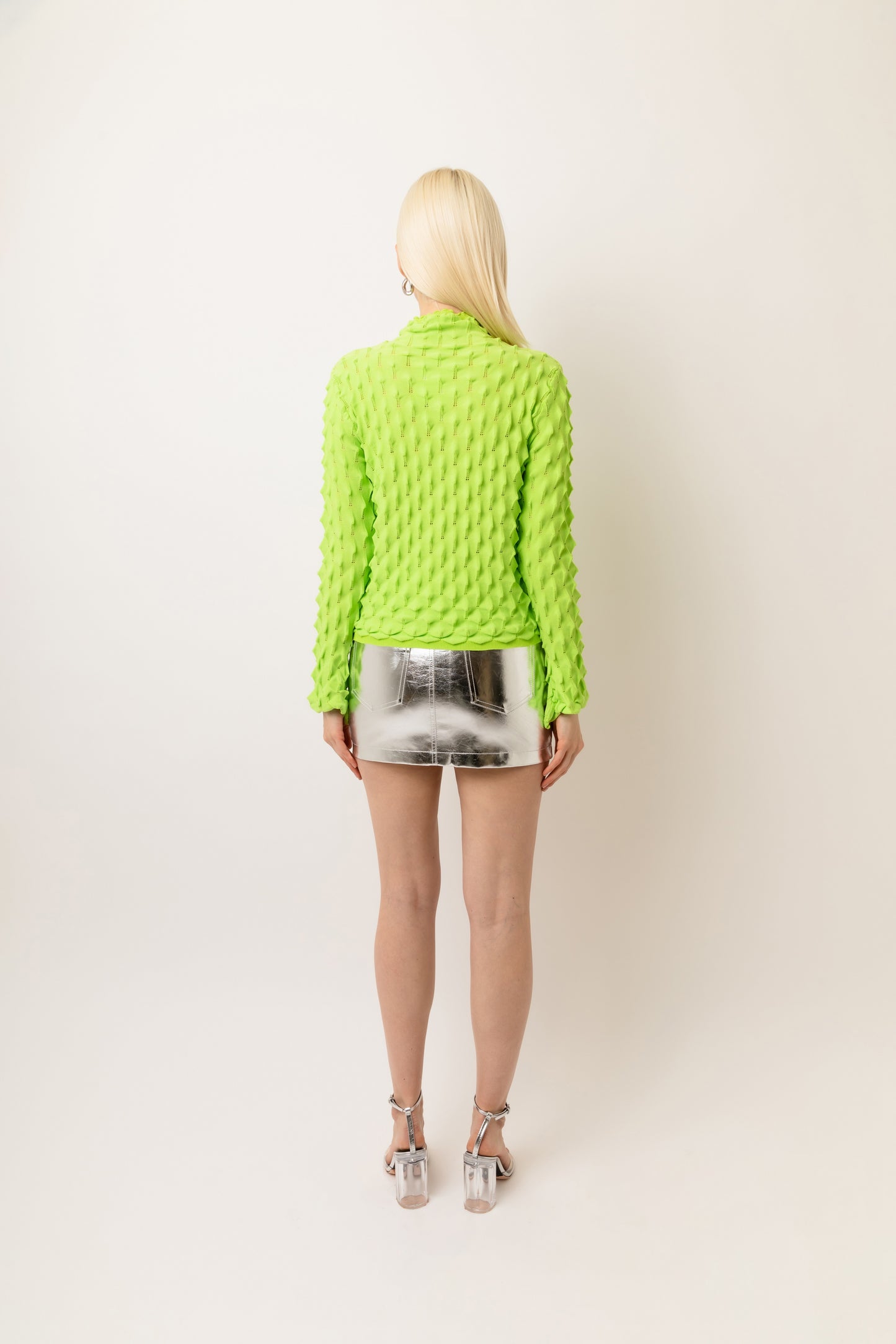 Fitted Long Sleeve Bobble Jumper-ALJH0187