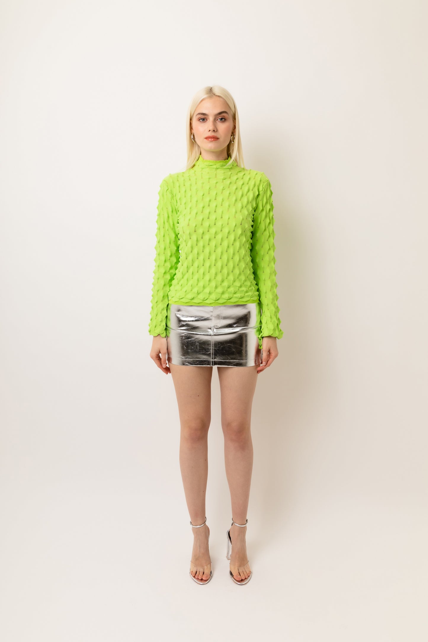 Fitted Long Sleeve Bobble Jumper-ALJH0187