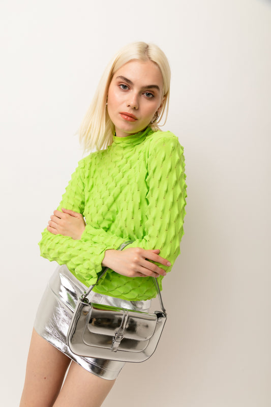 Fitted Long Sleeve Bobble Jumper-ALJH0187