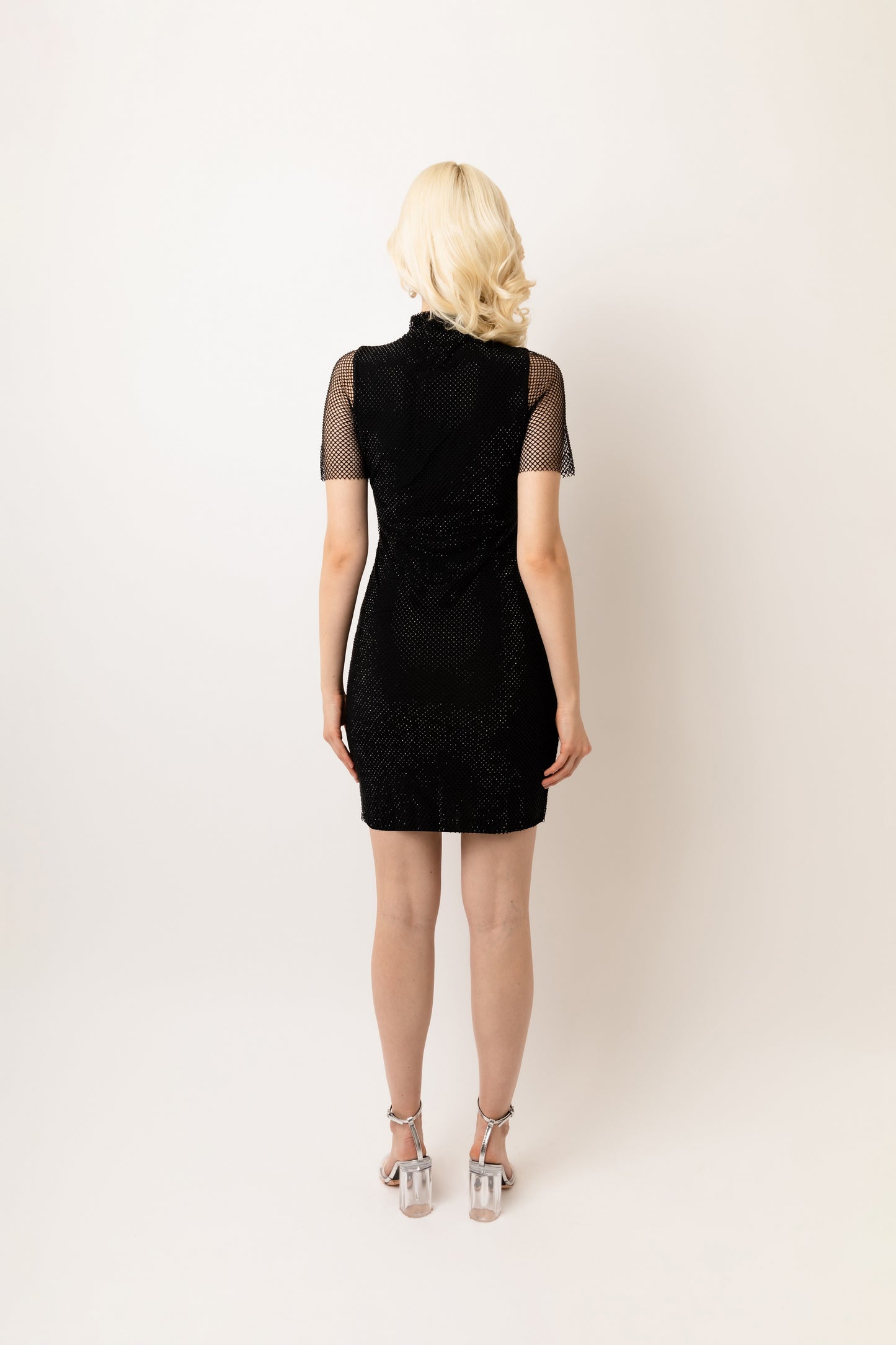 Malin Sequin High Neck Body Con Mini Dress-ALJH0202
