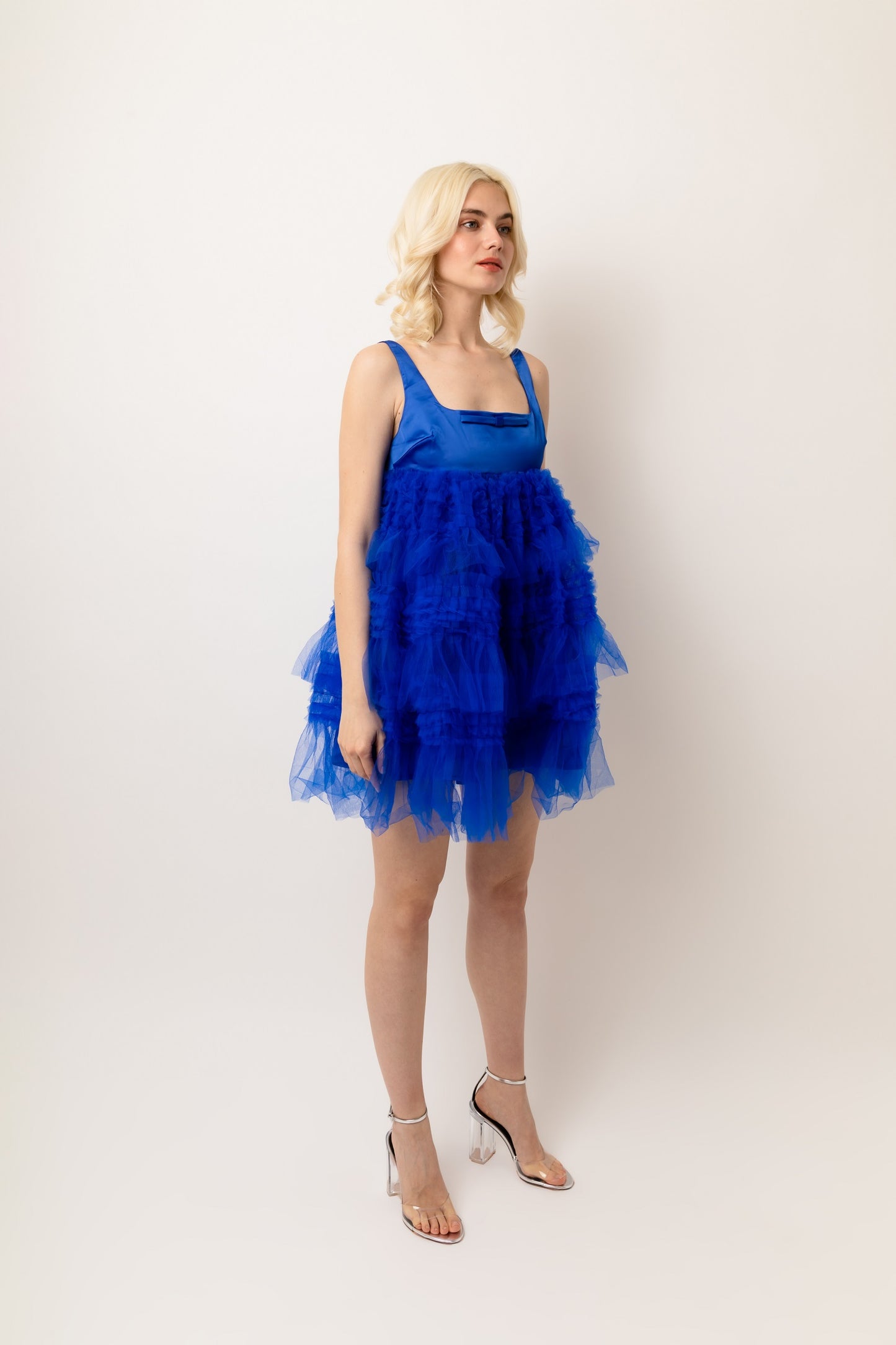 BOBBY BLUE TULLE MINI DRESS-ALJH0115