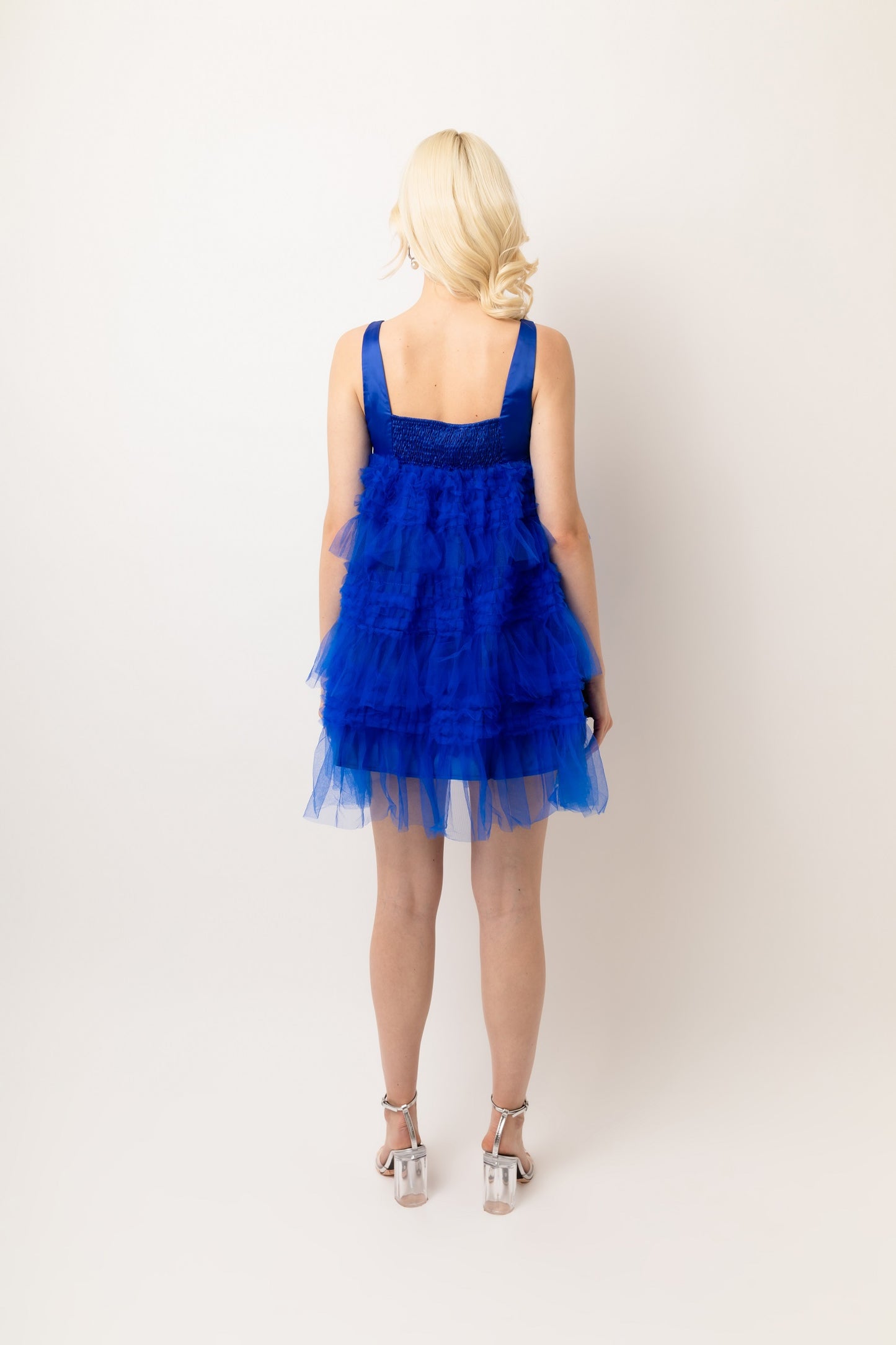 BOBBY BLUE TULLE MINI DRESS-ALJH0115