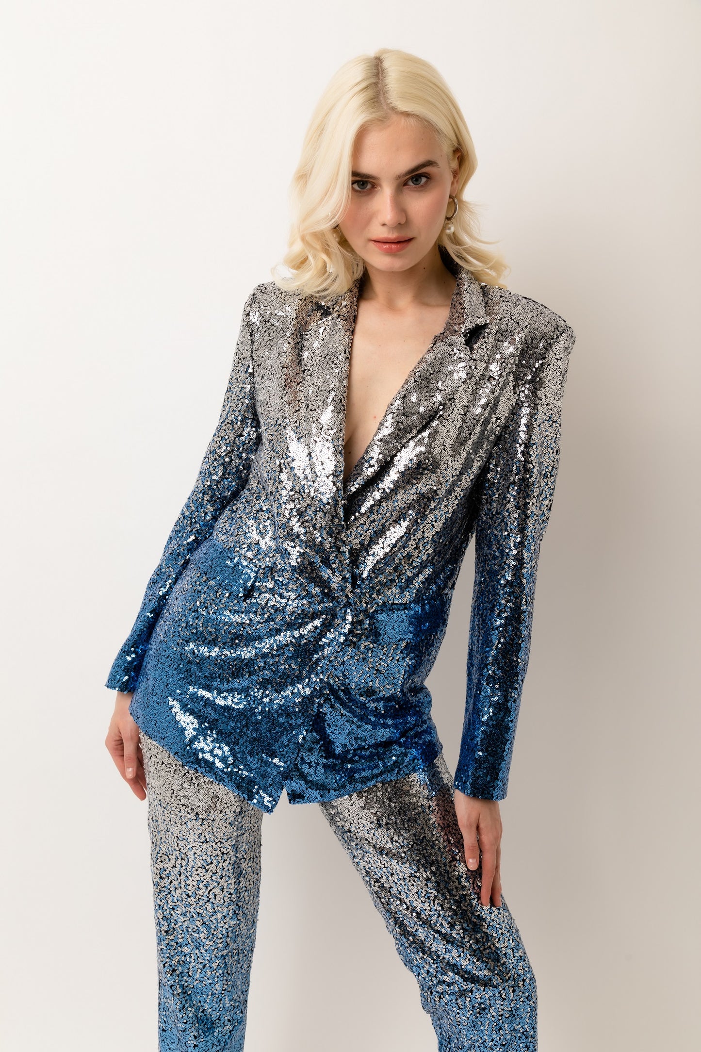 DUA CLASSIC HIGH SHINE SEQUIN BLAZER-ALJH0100