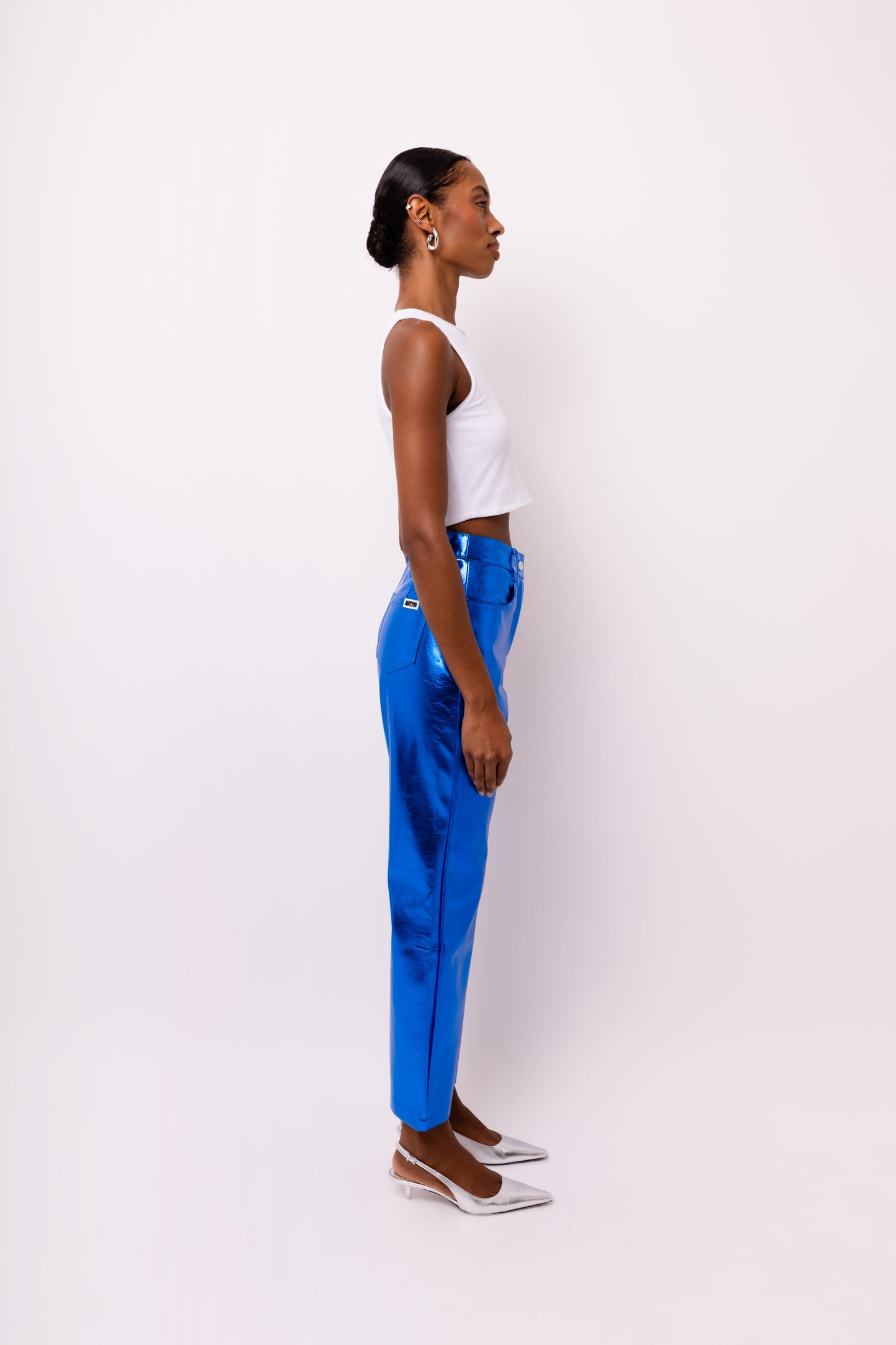 LUPE COBALT BLUE METALLIC TROUSERS-DB005