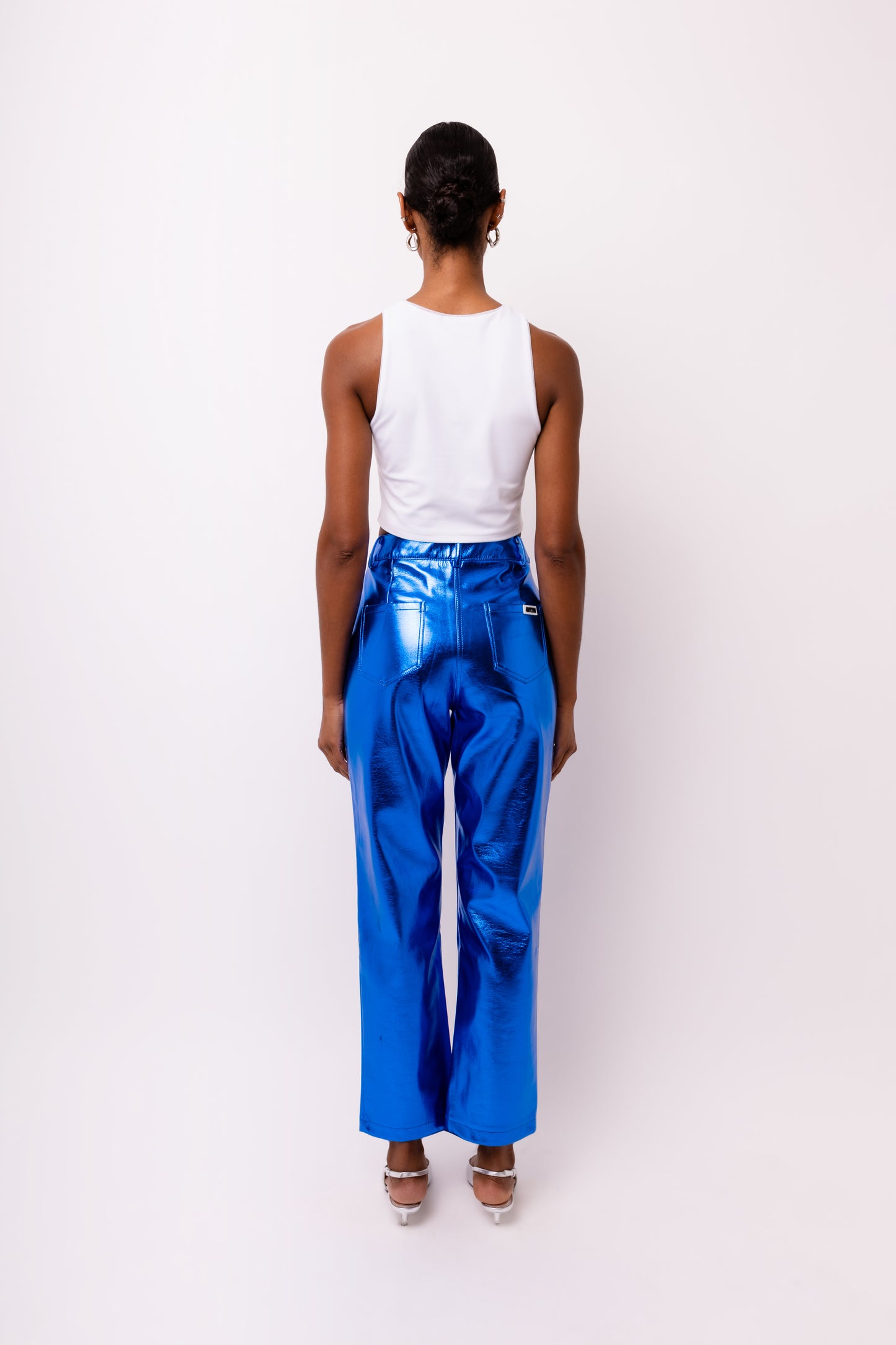 LUPE COBALT BLUE METALLIC TROUSERS-DB005