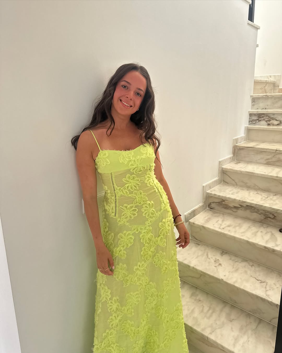 Sofia Chartreuse Green Maxi Dress-ALLW062
