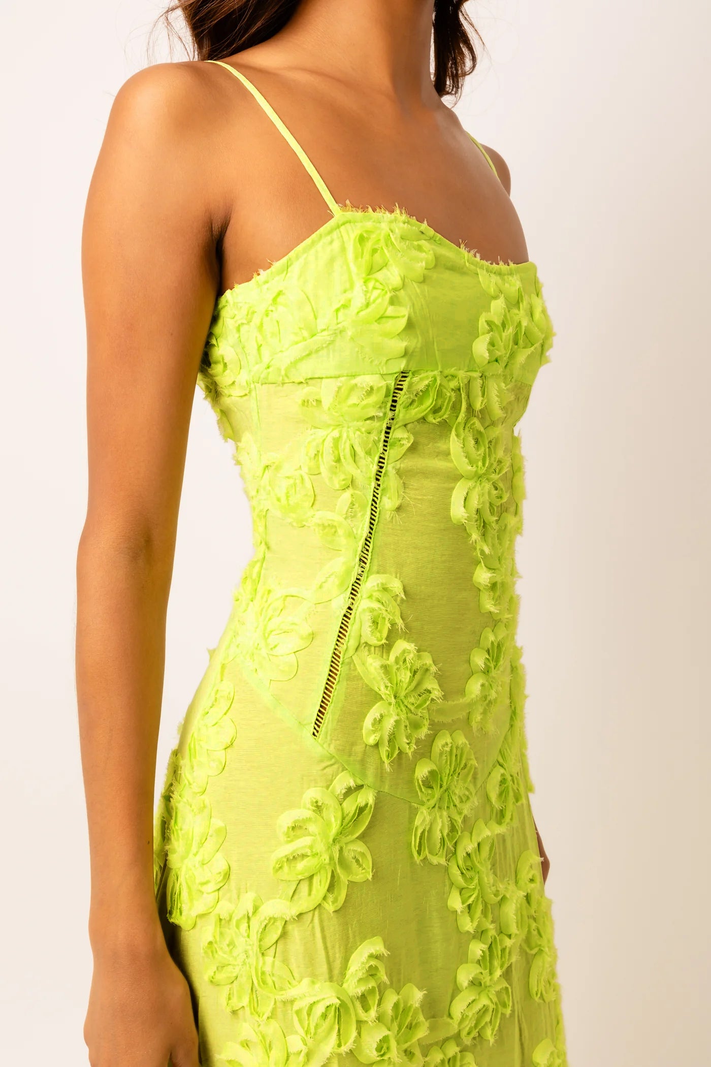 Sofia Chartreuse Green Maxi Dress-ALLW062