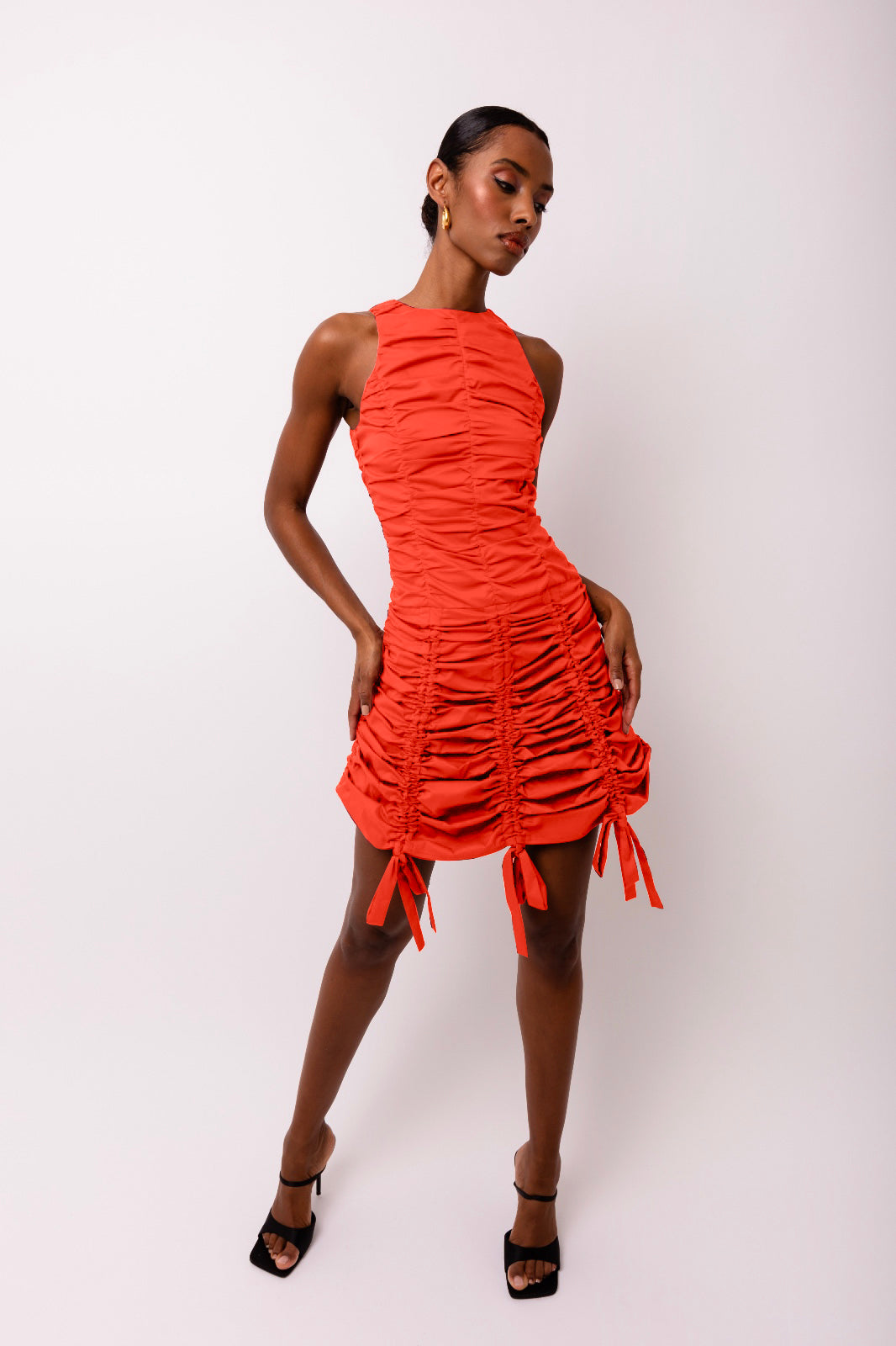 Erin Ruche Mini Dress-ALLW010