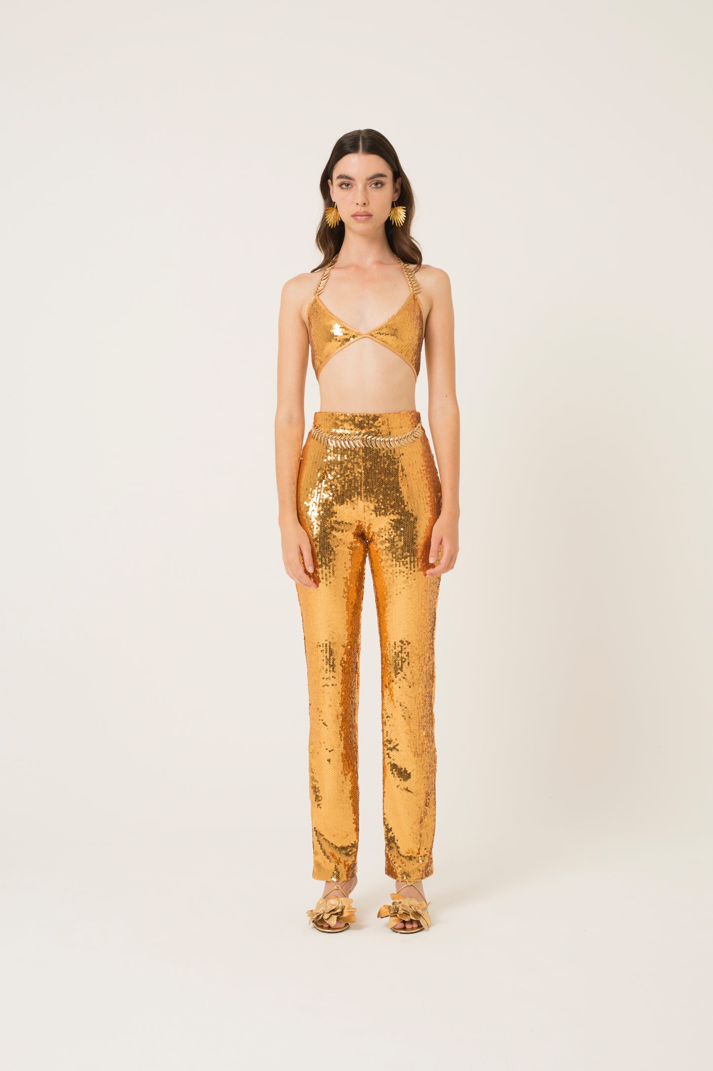 INDIA HIGH WAISTED SEQUIN PANTS-ALGG2075