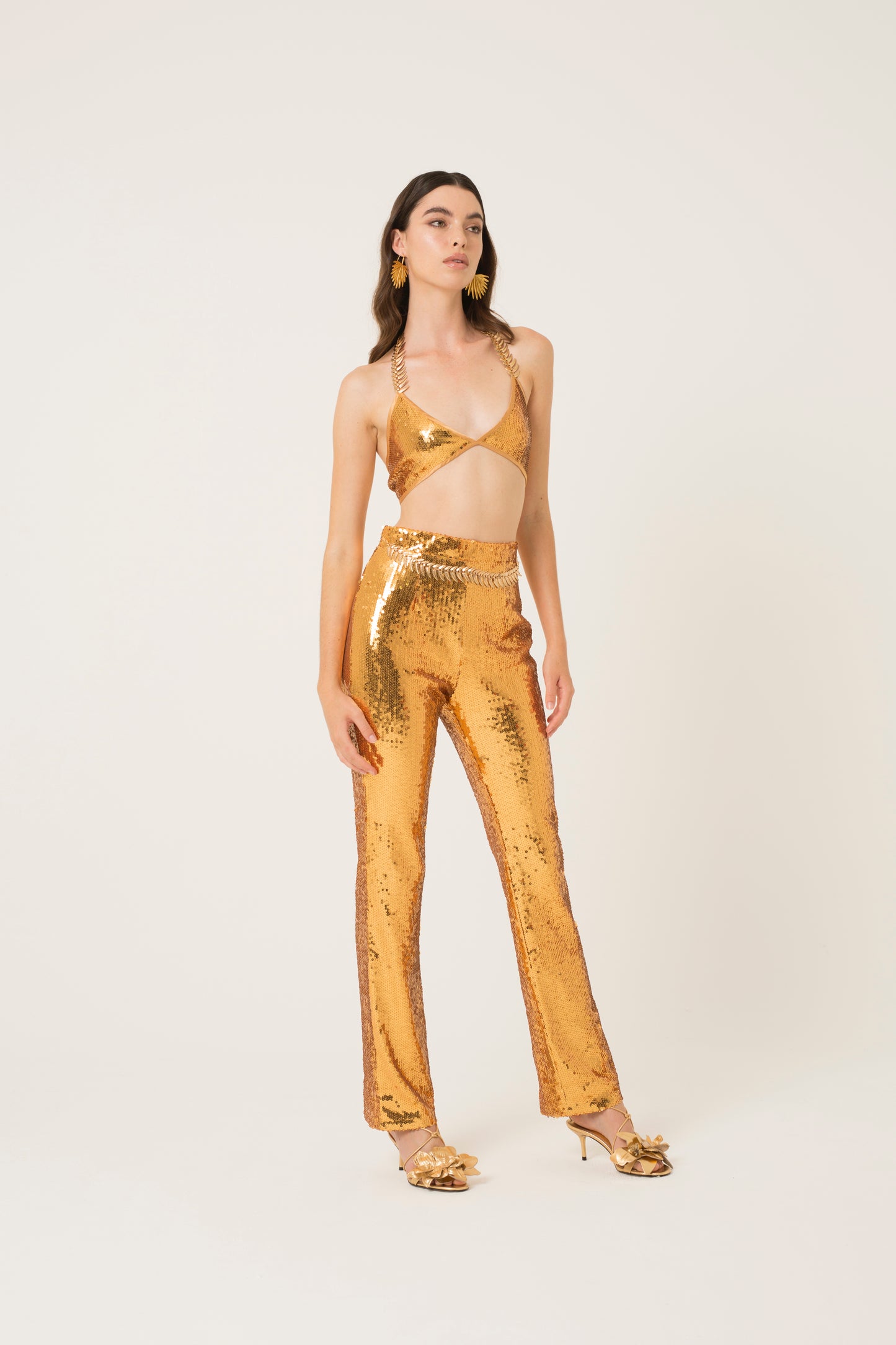 INDIA HIGH WAISTED SEQUIN PANTS-ALGG2075