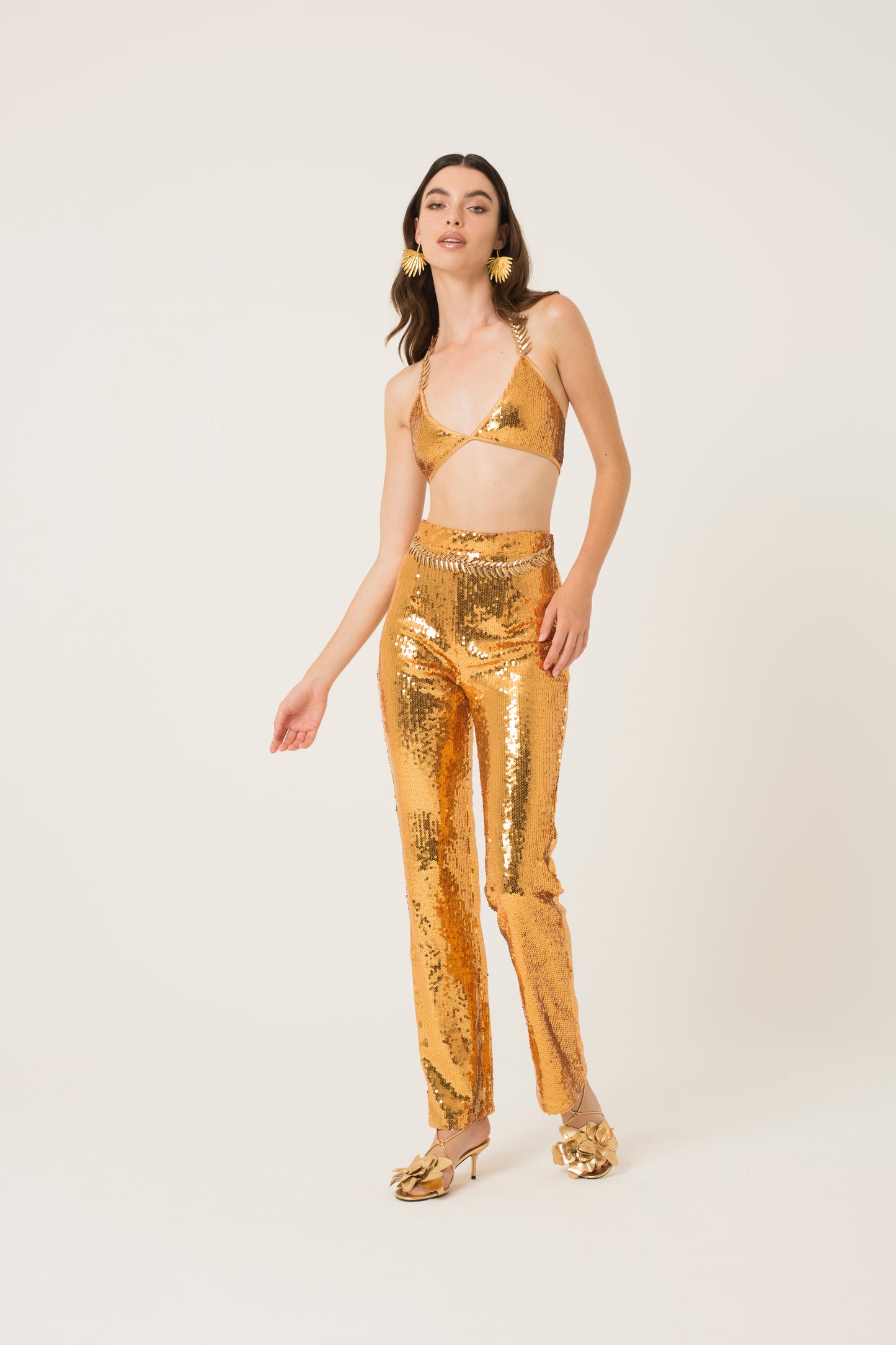 INDIA HIGH WAISTED SEQUIN PANTS-ALGG2075