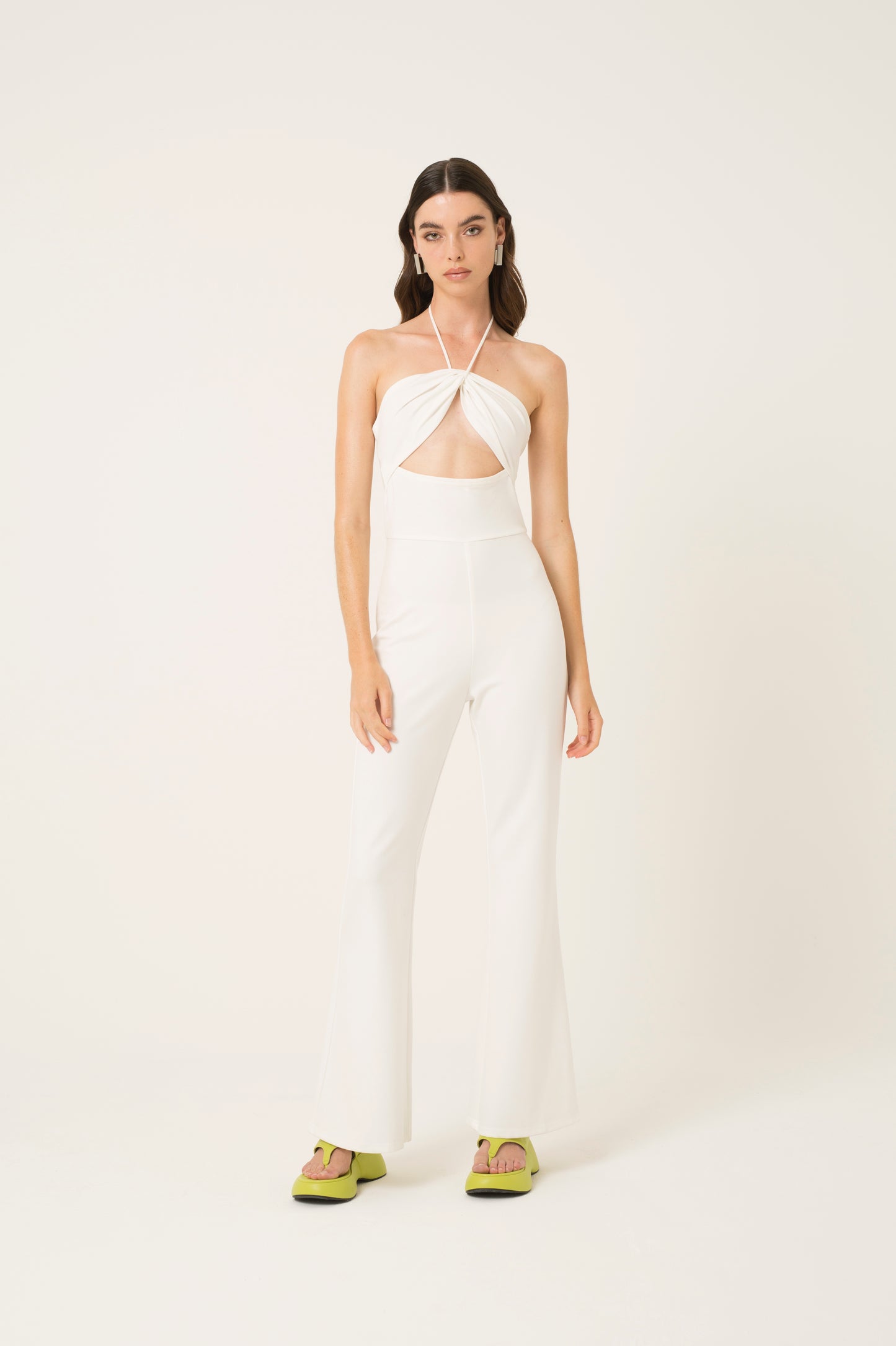 Kyla Halter Neck Flared Leg Jumpsuit-ALGG2022