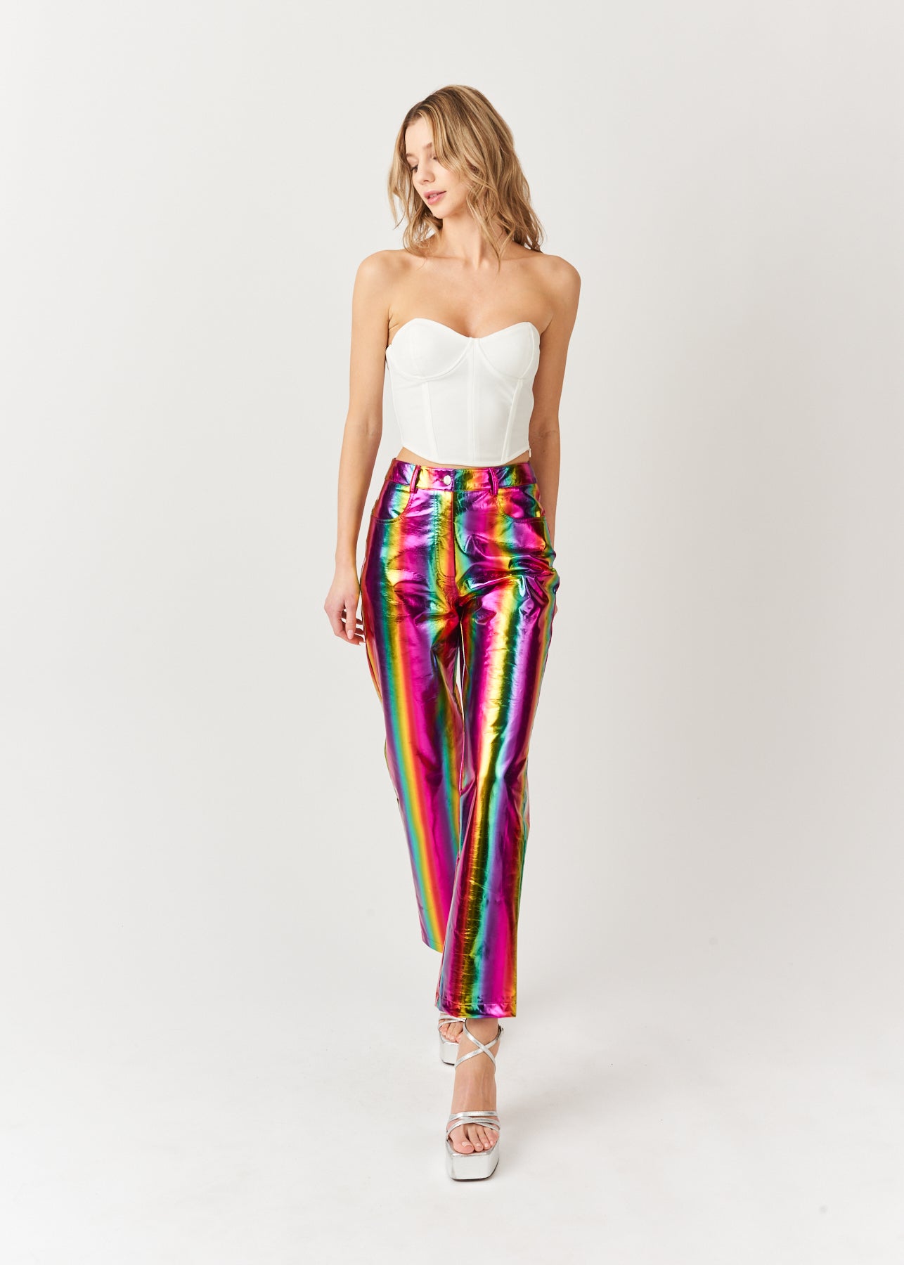 RAINBOW LUPE METALLIC PANTS-ALJH0111-1