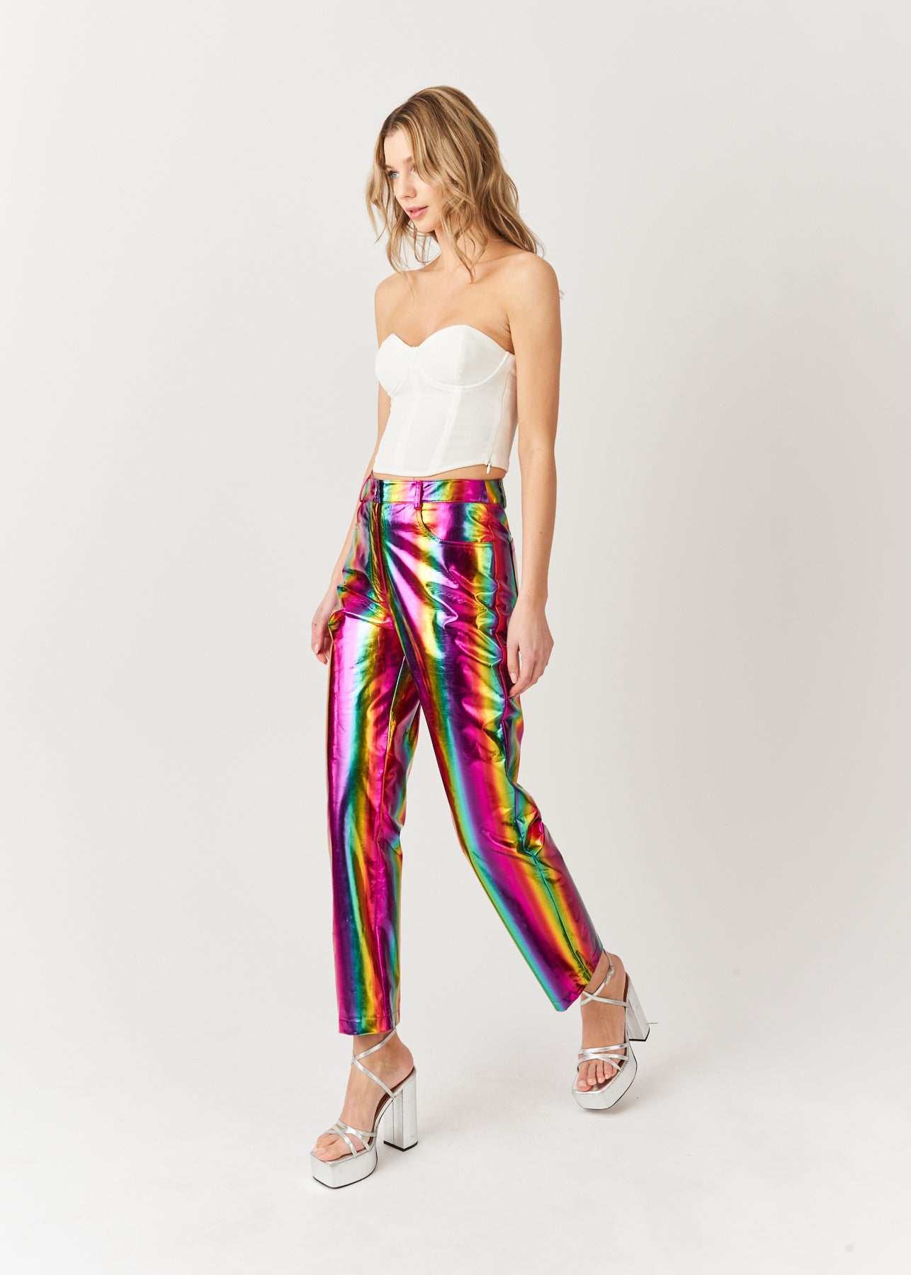 RAINBOW LUPE METALLIC PANTS-ALJH0111-1