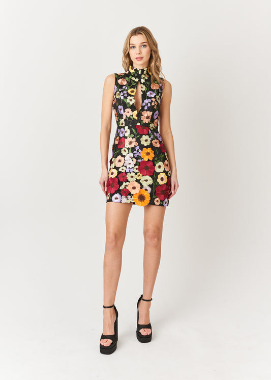 ZION FLORAL MINI DRESS-ALJH0140