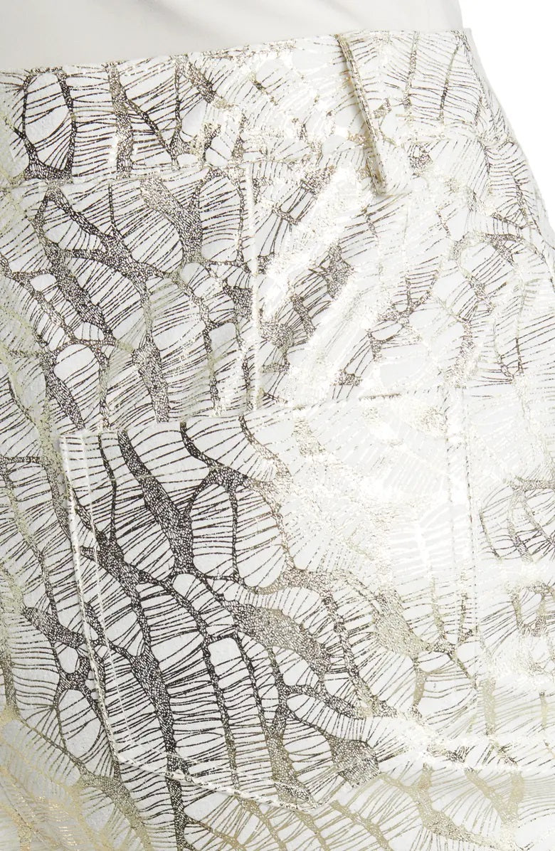 LUPE PRINTED METALLIC PANTS-ALJH0051