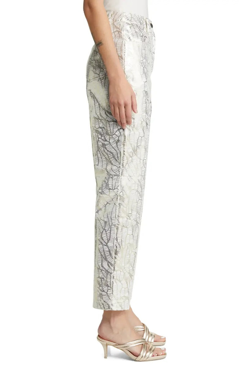 LUPE PRINTED METALLIC PANTS-ALJH0051