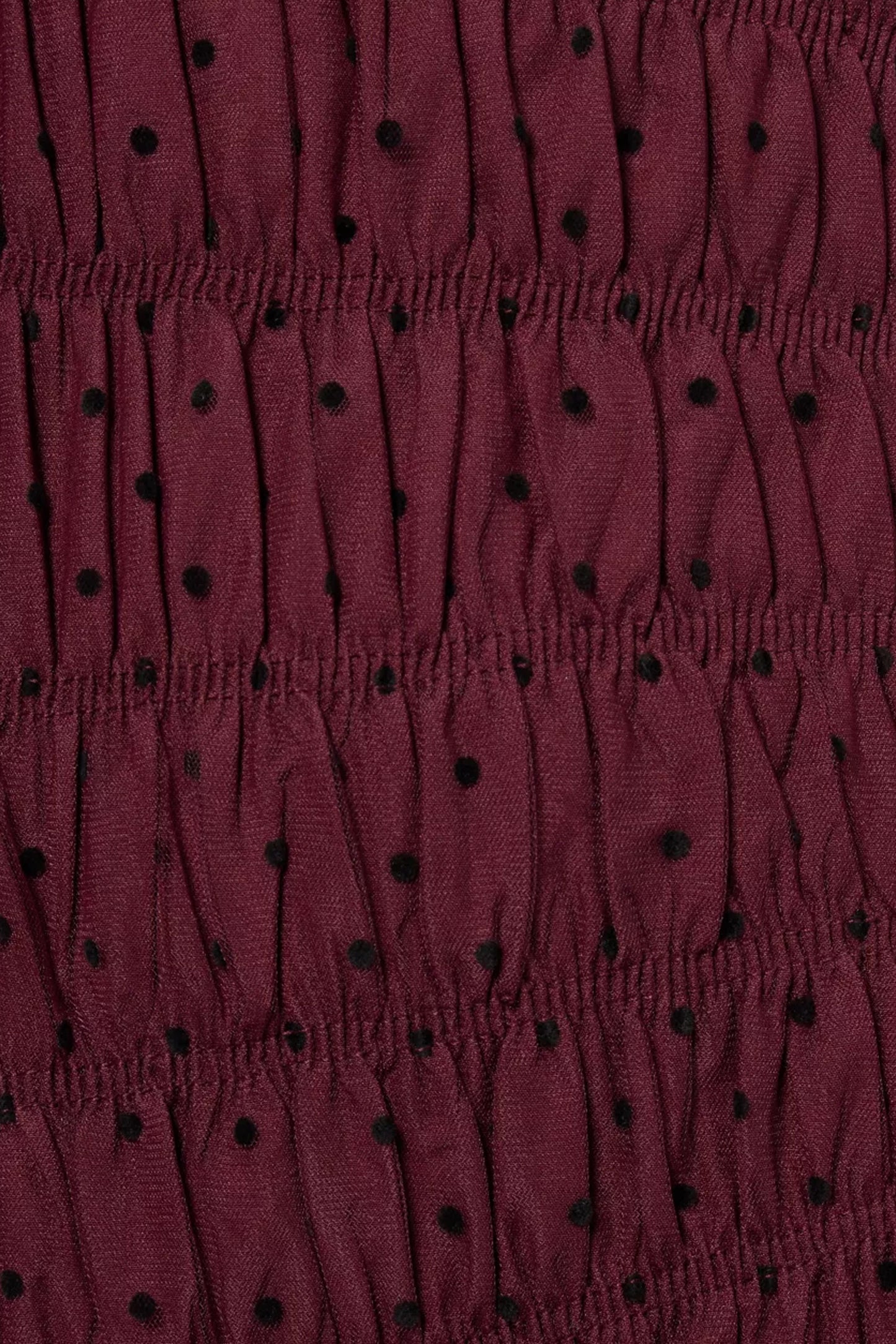 Beatrix Smocked Plum Polka Dot Midi Dress-ALCM301-6