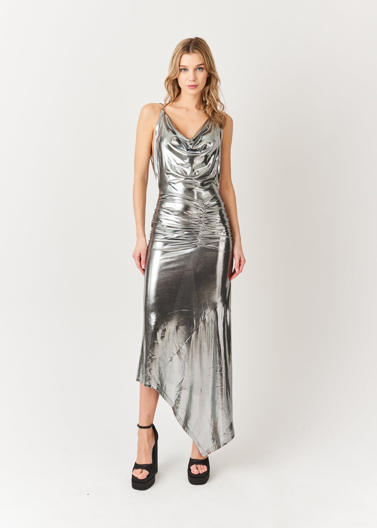 ALASKA HIGH SHINE MIDI DRESS-ALJH0157