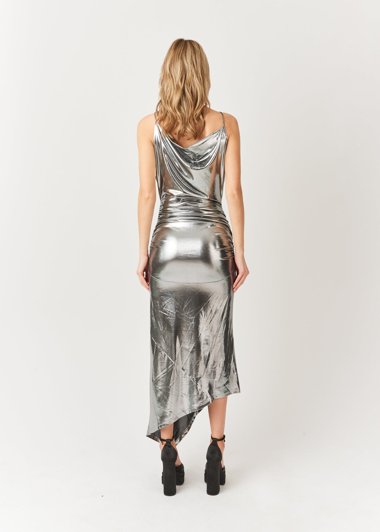 ALASKA HIGH SHINE MIDI DRESS-ALJH0157