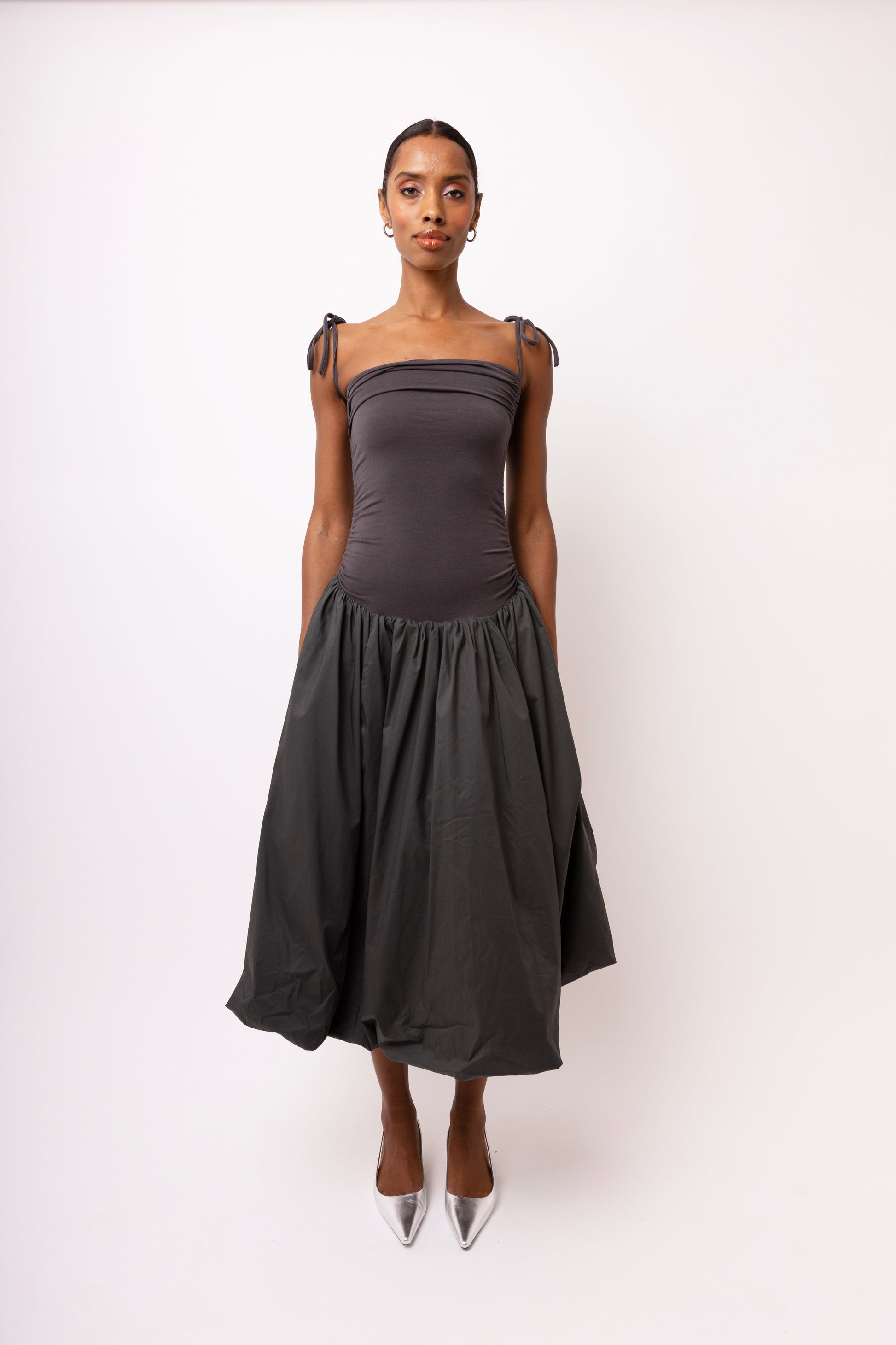 puffball dress midi Amy Lynn Alexa Puffball Midi Dress