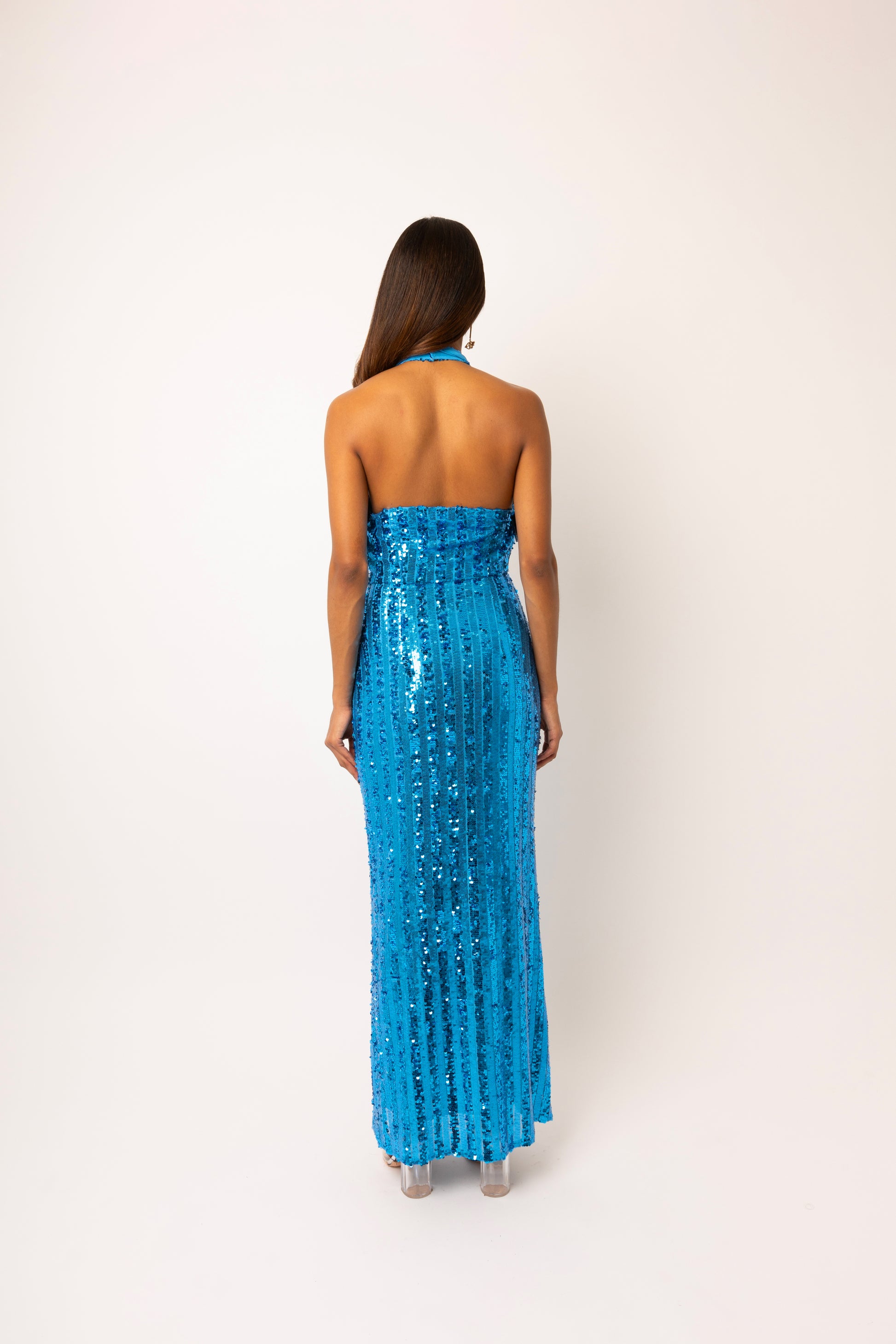 Shiloh Blue Sequin Maxi Dress-ALLW044-1 Amylynn USA Shiloh Blue Sequin Maxi Dress-ALLW044-1 Amylynn USA