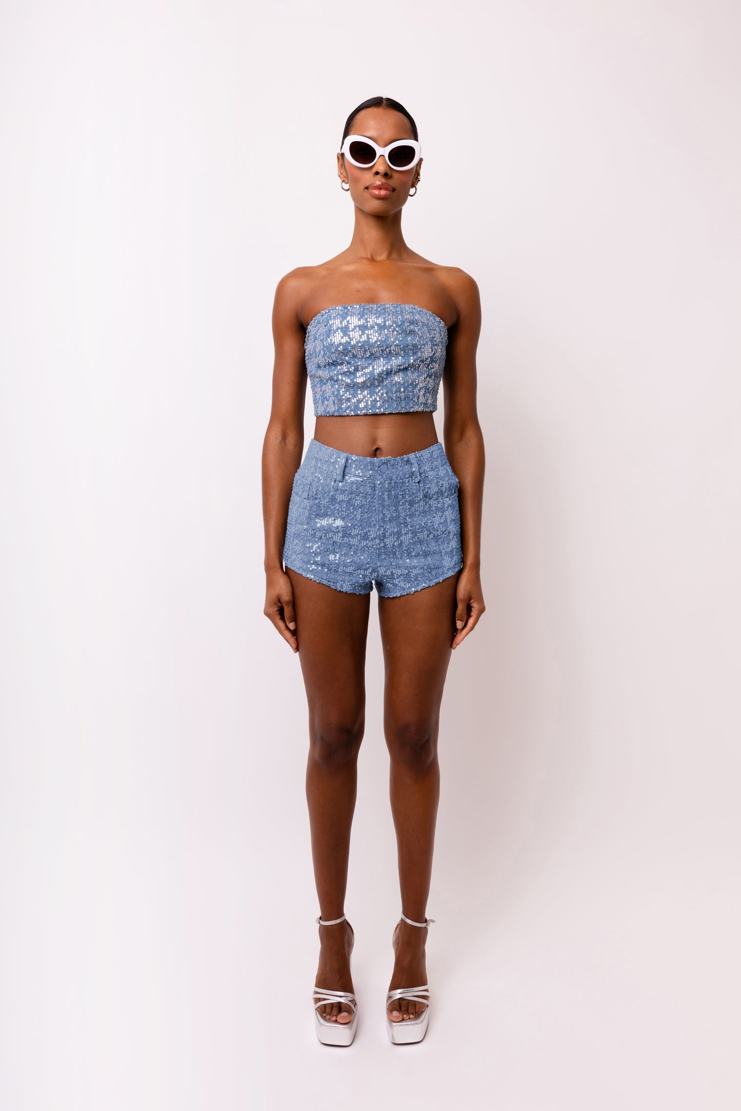 Theo Sequin Denim Shorts-ALQQ2037