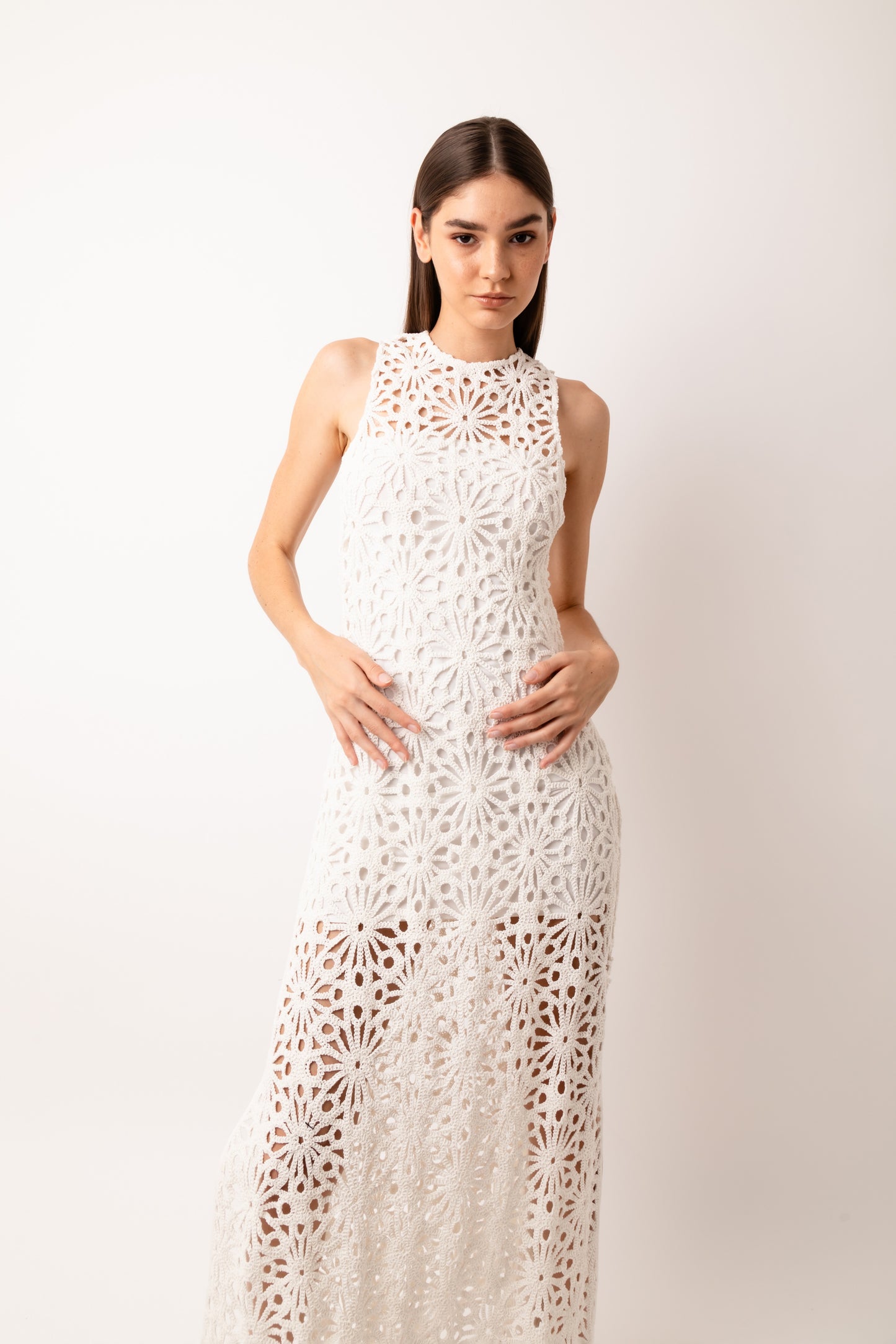 Sorrento Crochet Lace Maxi Dress-ALJH0258