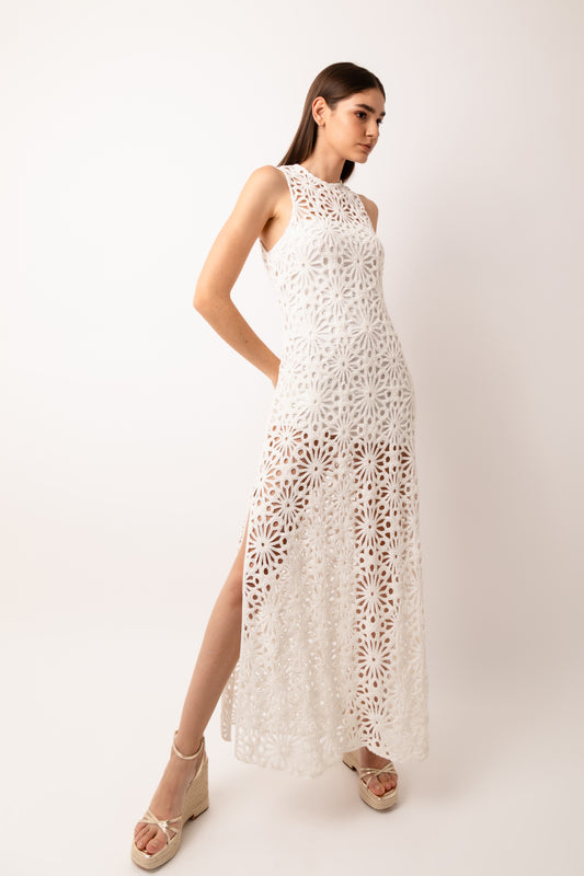 Sorrento Crochet Lace Maxi Dress-ALJH0258